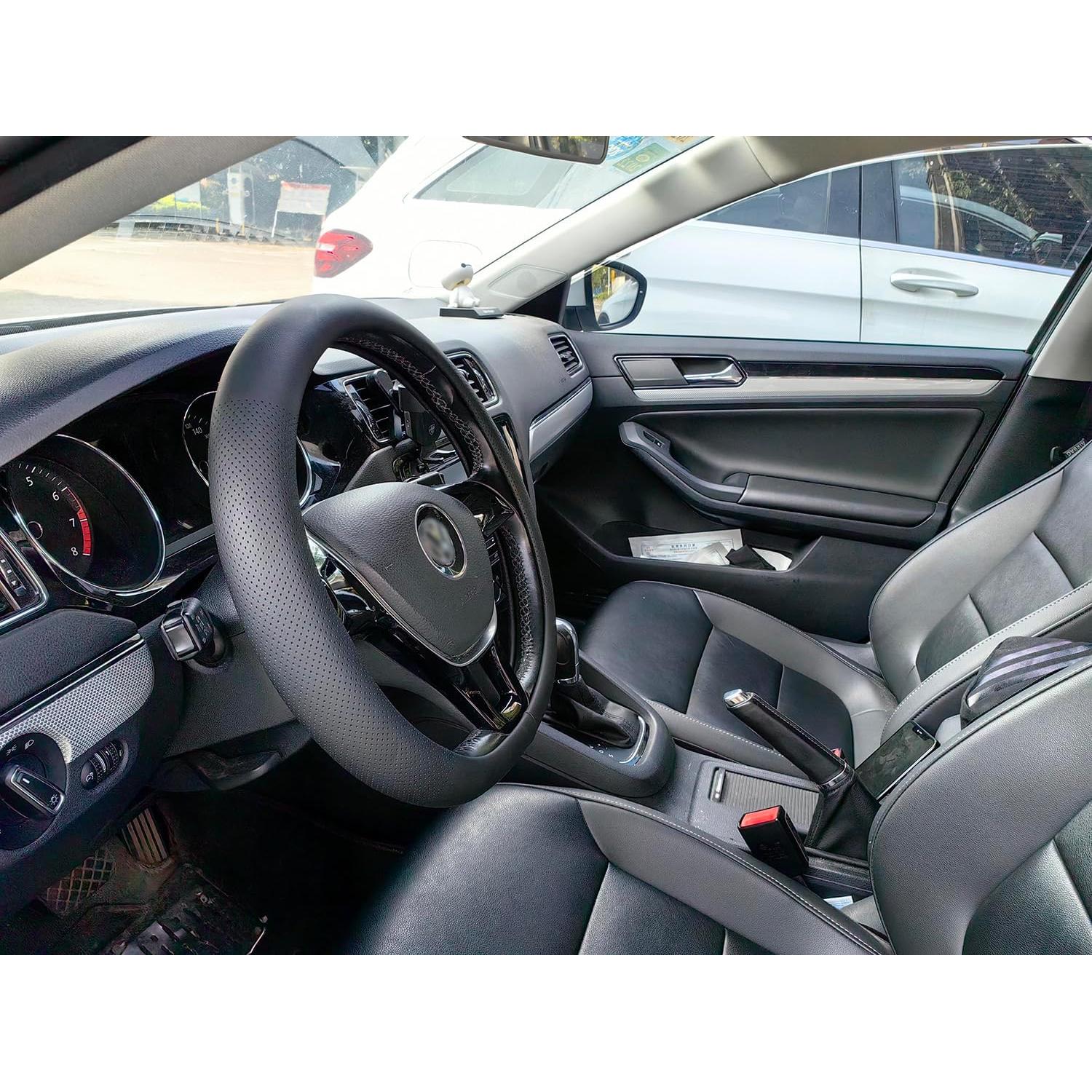 Cubierta de Volante XHRING para Audi 37-38 cm Cuero Negro