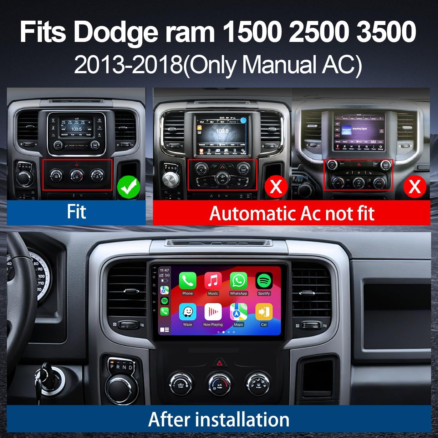 Radio Estéreo Dodge RAM 1500/2500/3500 2013-2018 con GPS