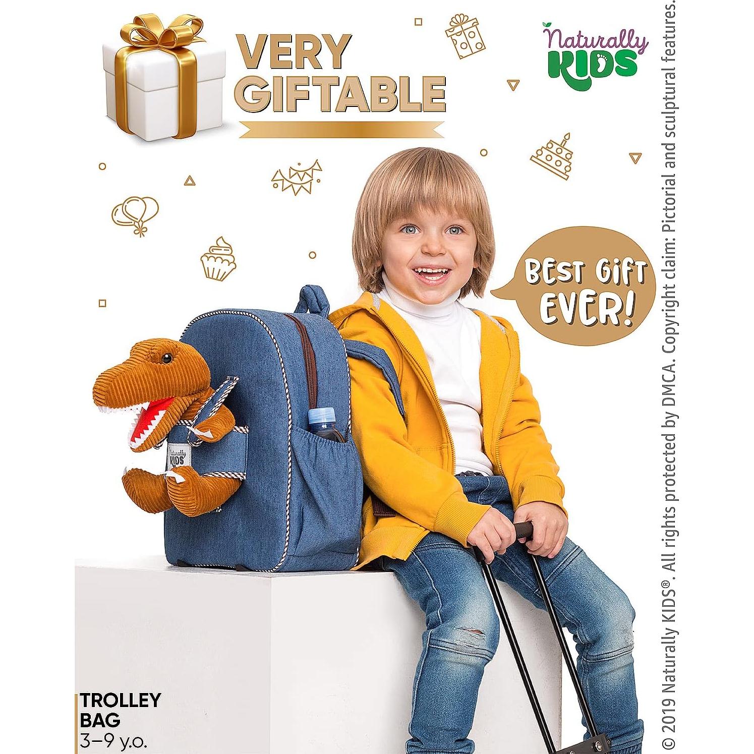 Mochila Rodante Dinosaurio Naturally KIDS 31.75x27.94cm