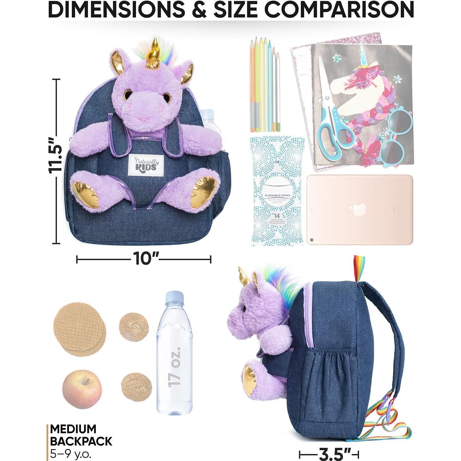 Mochila Unicornio Morado Naturally KIDS 28 cm para Niños