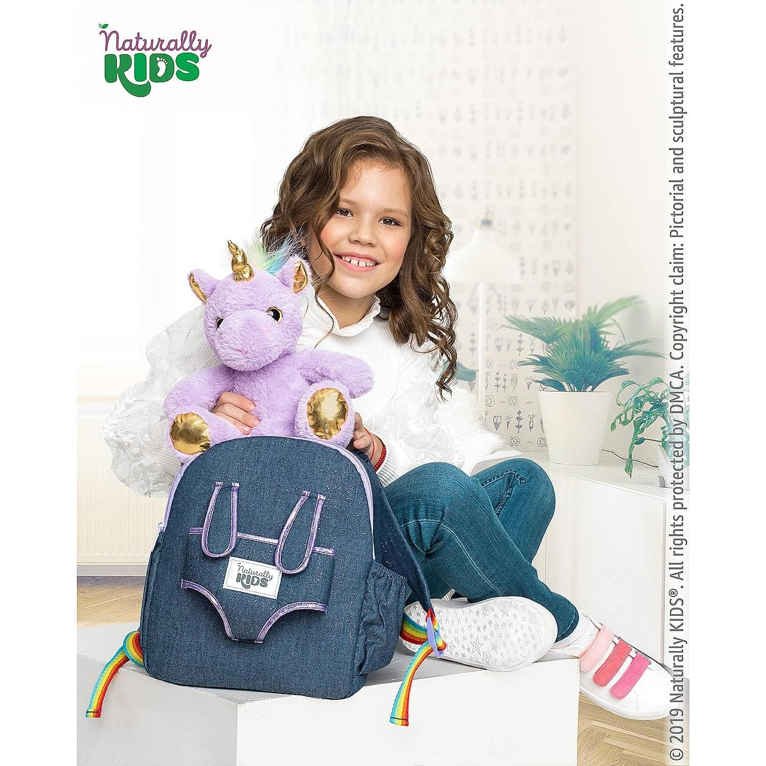 Mochila Unicornio Morado Naturally KIDS 28 cm para Niños