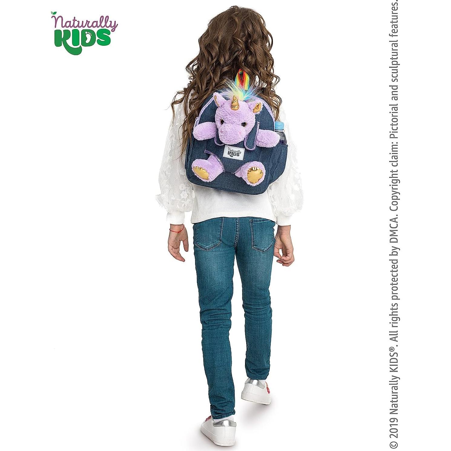 Mochila Unicornio Morado Naturally KIDS 28 cm para Niños