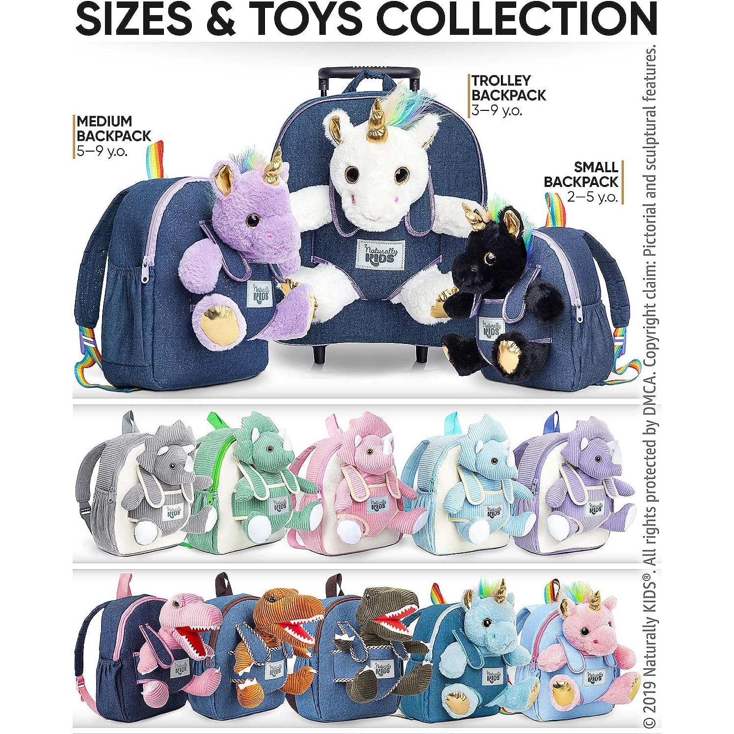 Mochila Unicornio Morado Naturally KIDS 28 cm para Niños