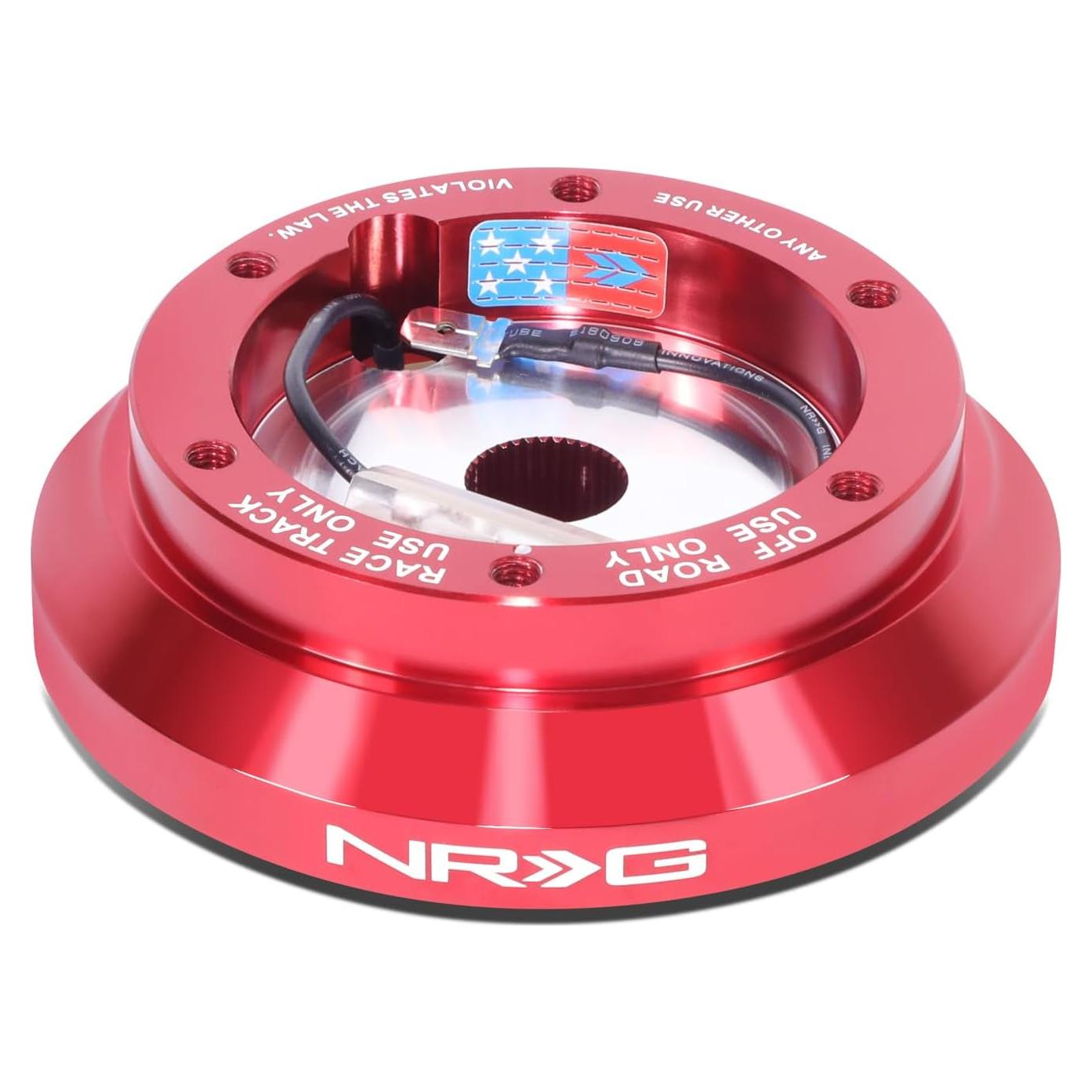 Volante Corto NRG Innovations Rojo 100H para Mitsubishi/Subaru