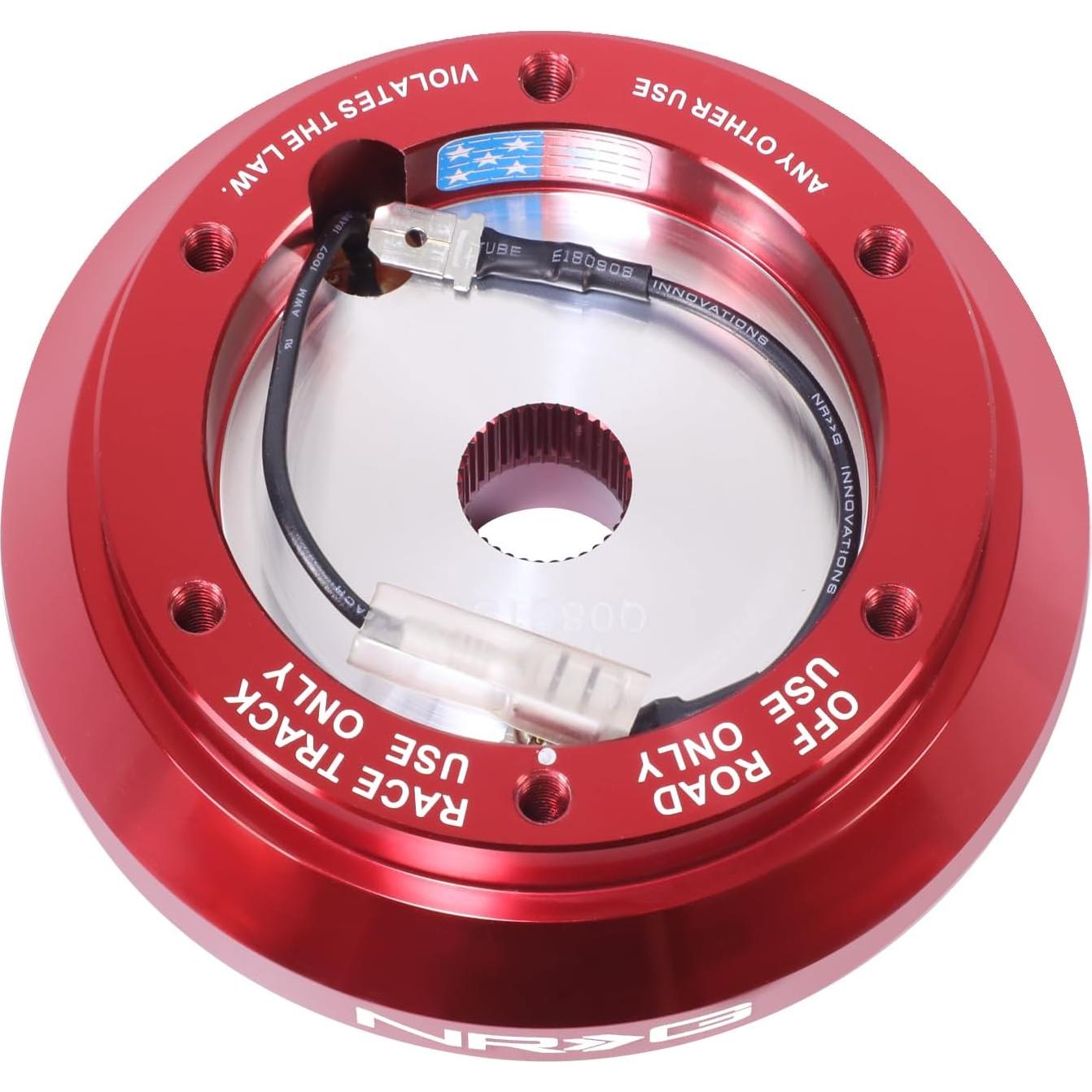 Volante Corto NRG Innovations Rojo 100H para Mitsubishi/Subaru