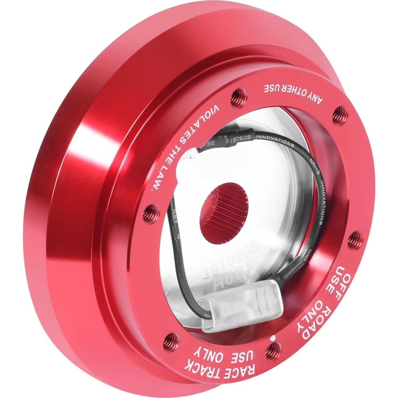 Volante Corto NRG Innovations Rojo 100H para Mitsubishi/Subaru