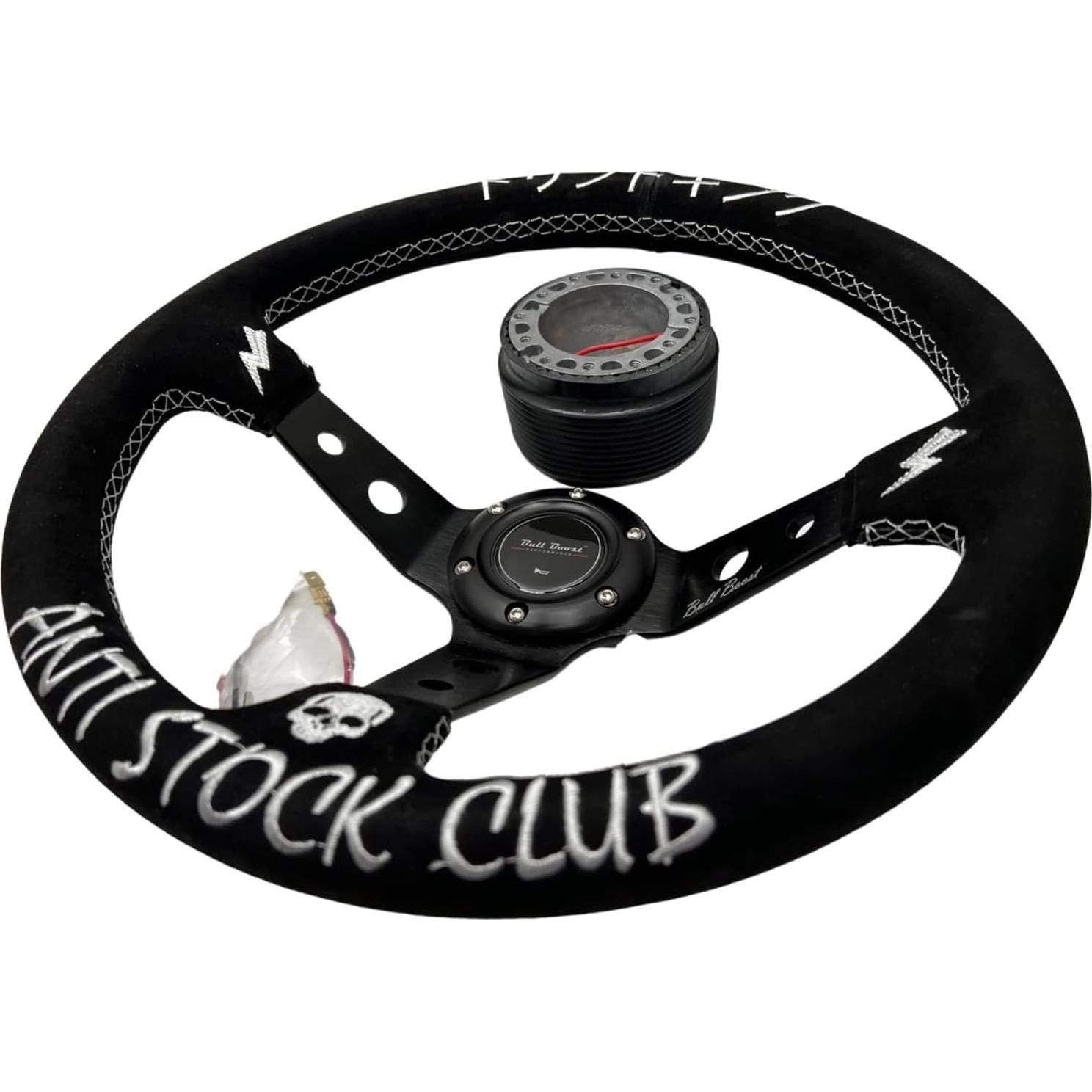 Volante Drift King Suede Bull Boost 350mm para Subaru WRX