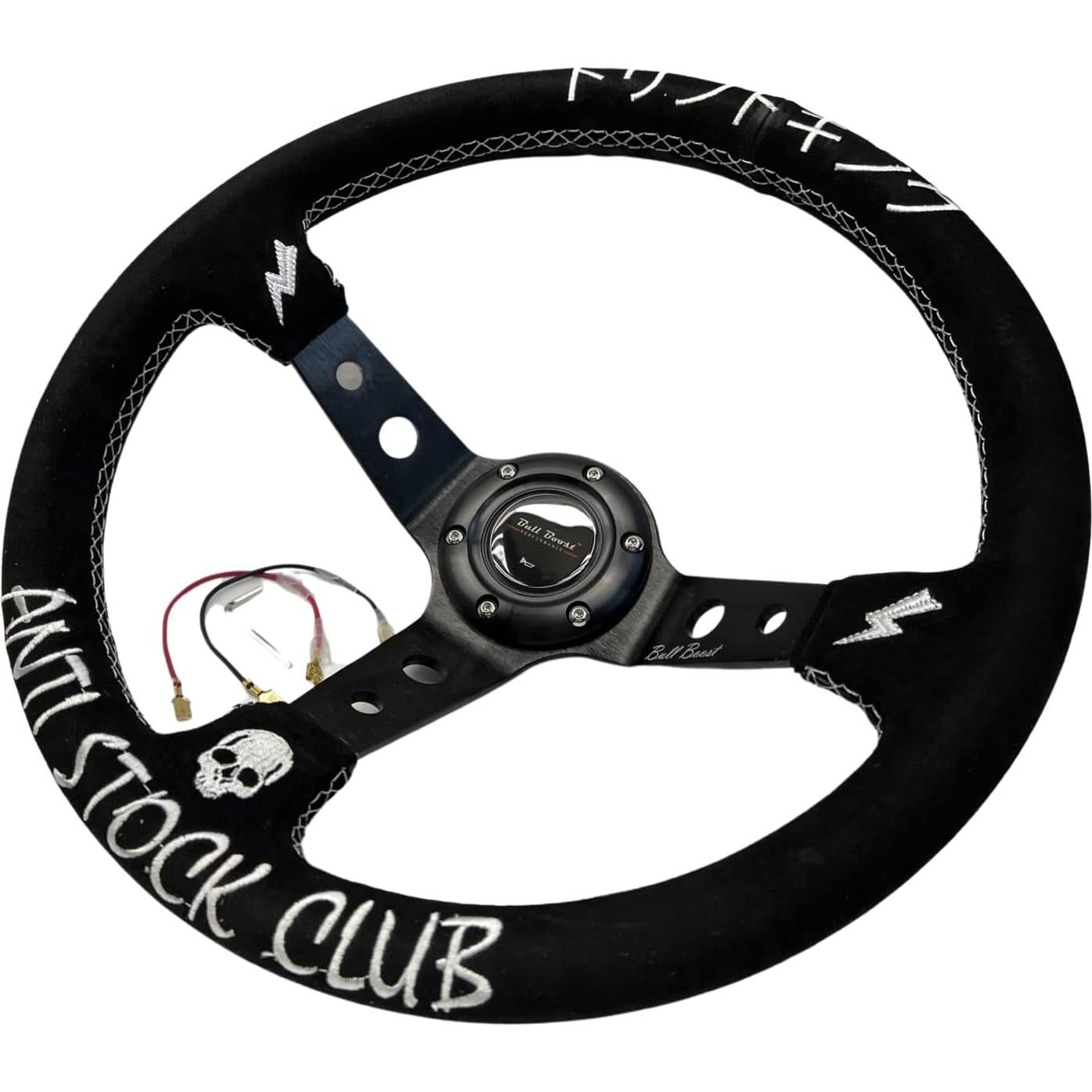 Volante Drift King Suede Bull Boost 350mm para Subaru WRX