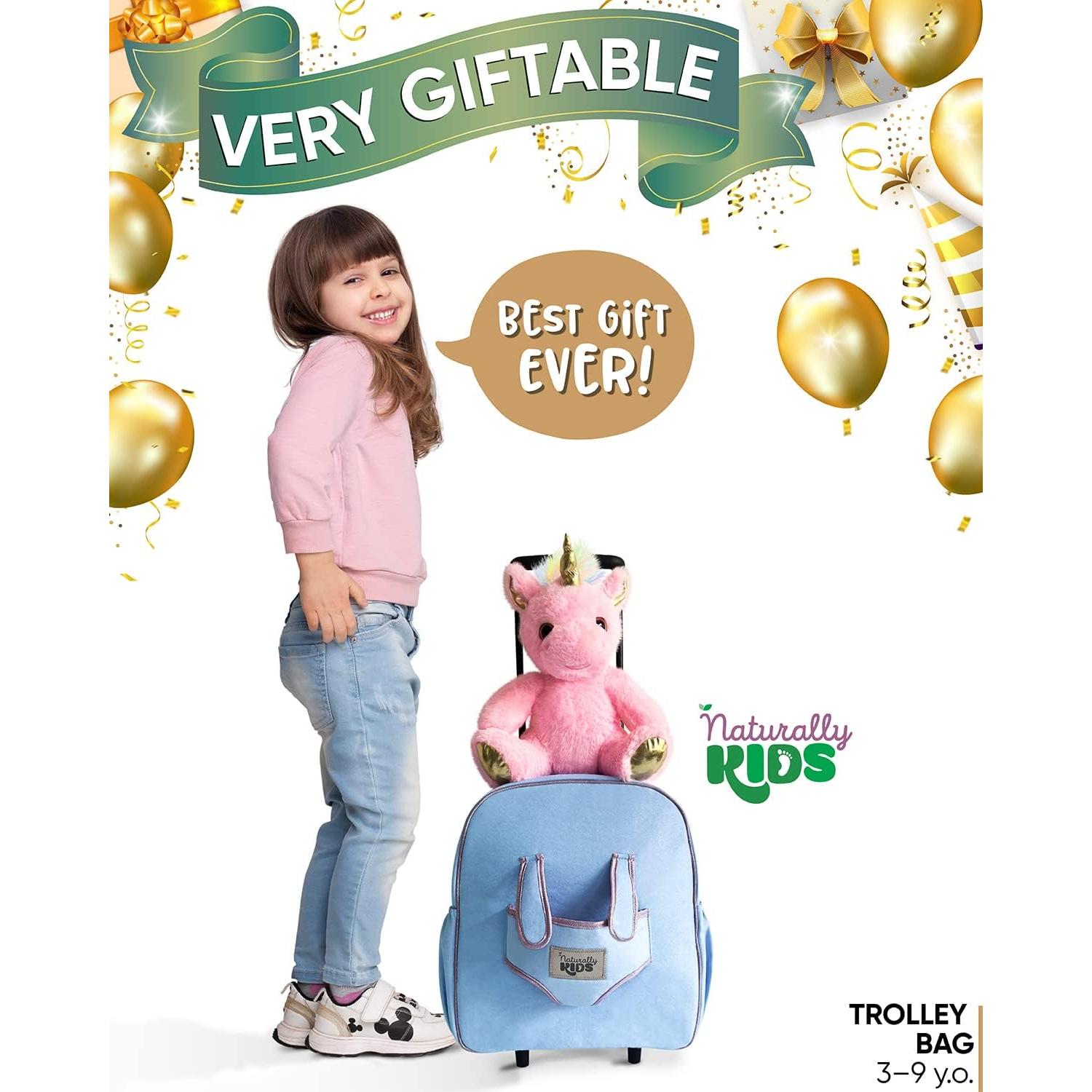 Maleta Rodante Unicornio Rosa Naturally KIDS 31.75 cm