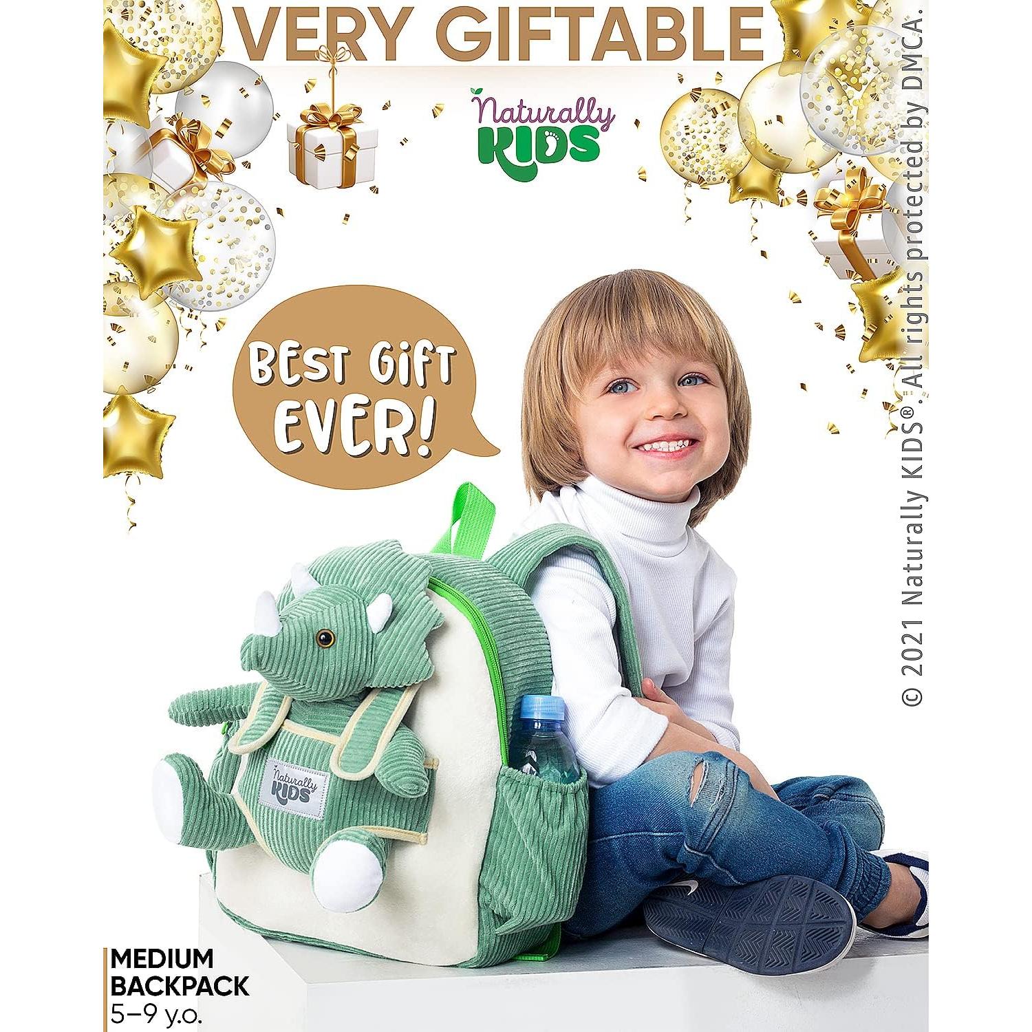 Mochila Dinosaurio Triceratops Naturally KIDS 29x25 cm