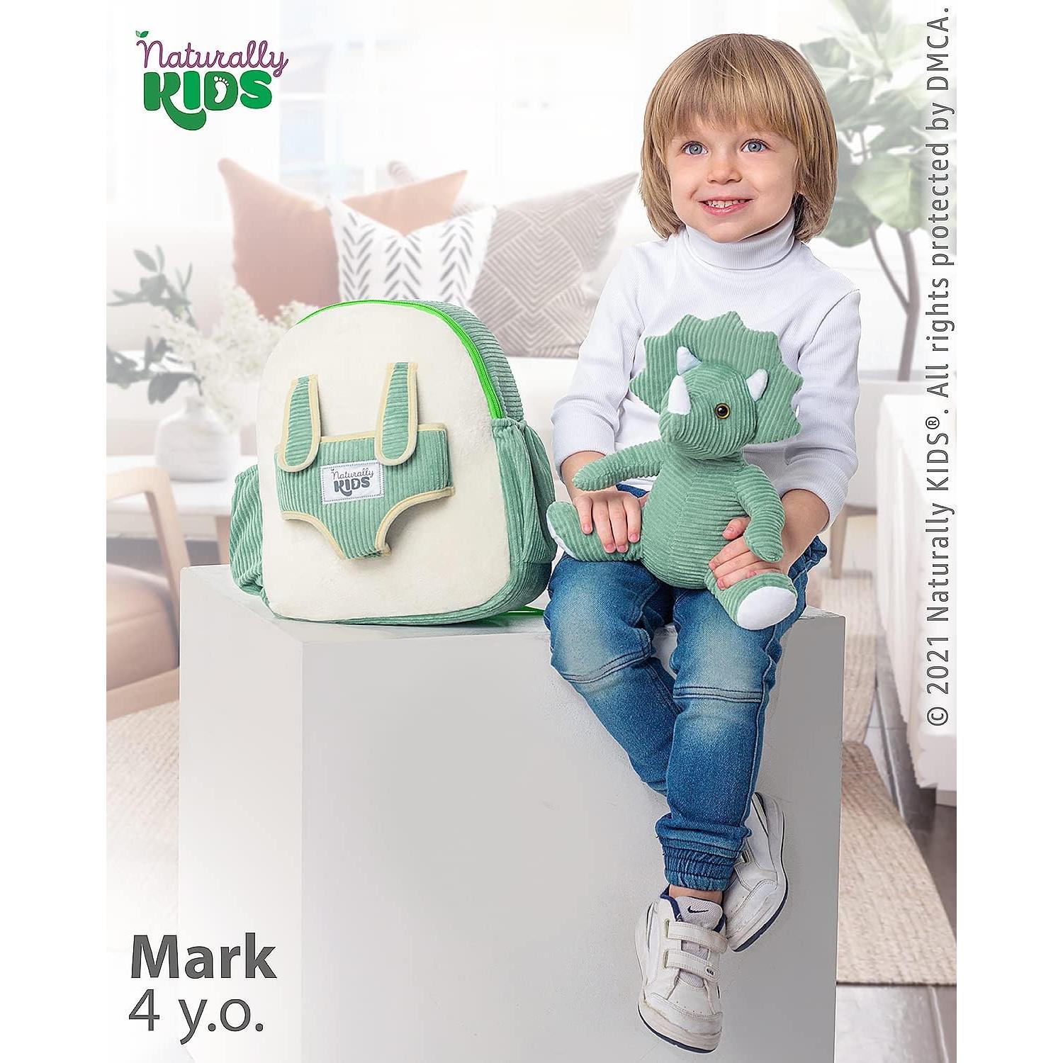 Mochila Dinosaurio Triceratops Naturally KIDS 29x25 cm