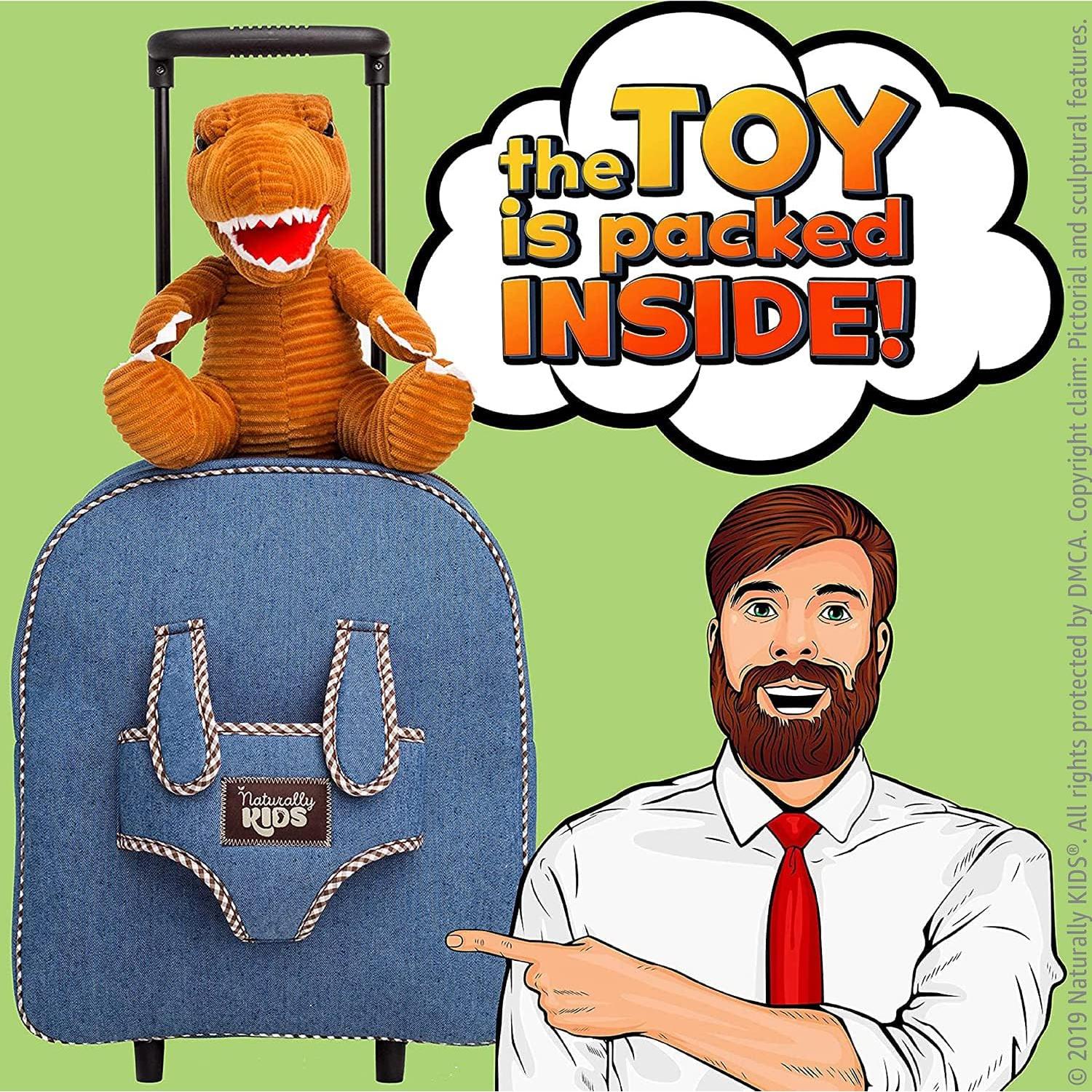 Mochila Rodante Dinosaurio Naturally Kids 31.75x27.94cm