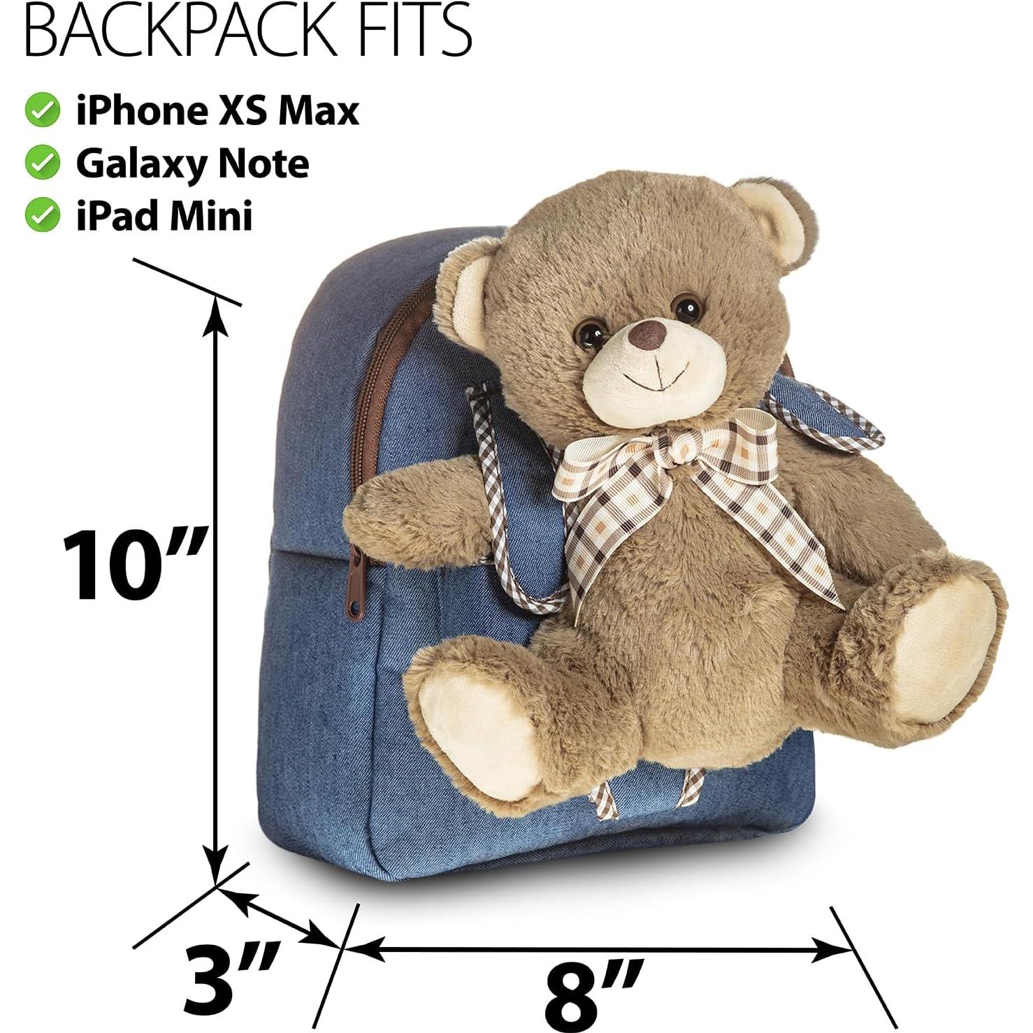 Mochila Oso de Peluche Naturally KIDS 25 cm para Niños