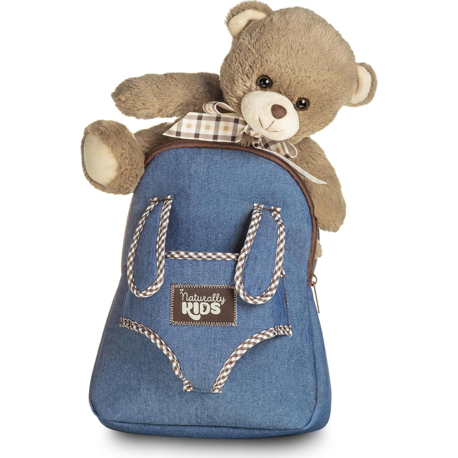 Mochila Oso de Peluche Naturally KIDS 25 cm para Niños