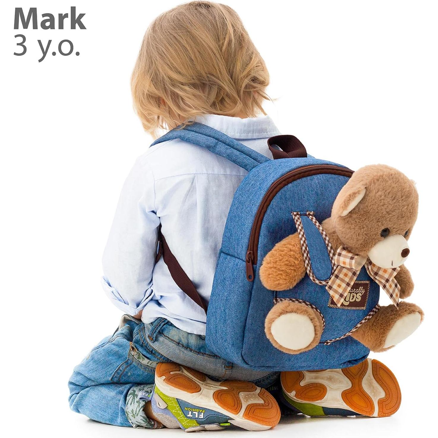 Mochila Oso de Peluche Naturally KIDS 25 cm para Niños