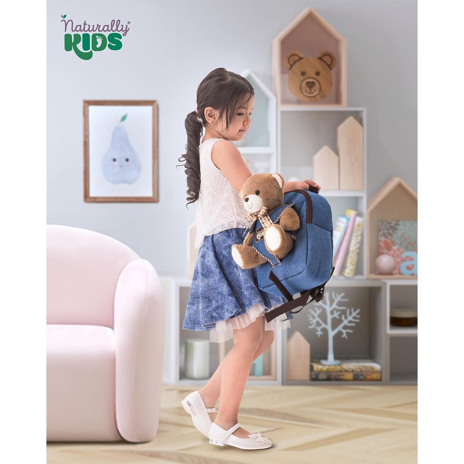Mochila Oso de Peluche Naturally KIDS 25 cm para Niños