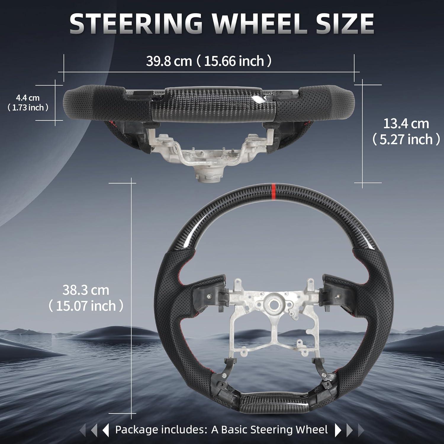 Volante de Fibra de Carbono OHC MOTORS para Toyota Prado 2010-2017
