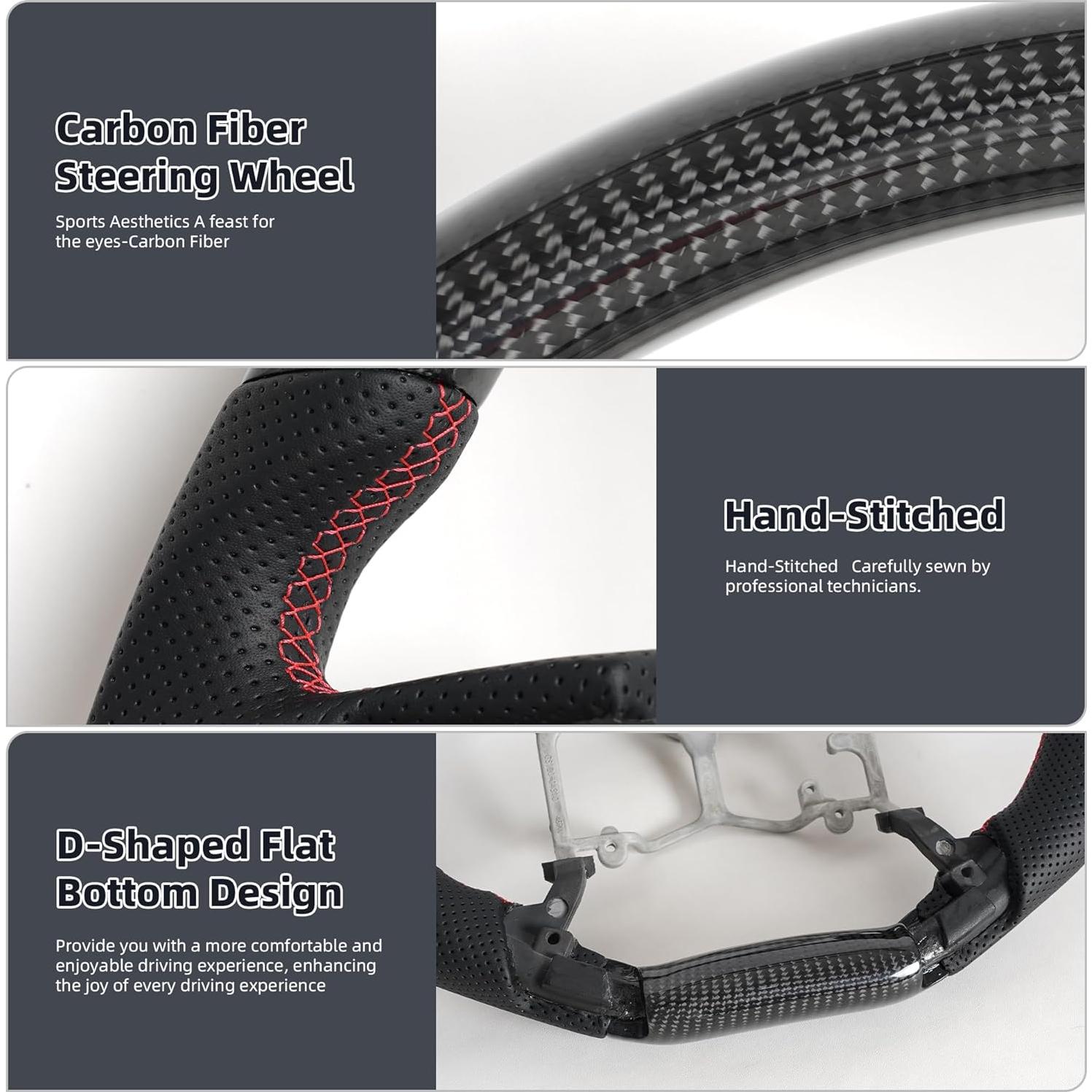 Volante de Fibra de Carbono OHC MOTORS para Toyota Prado 2010-2017