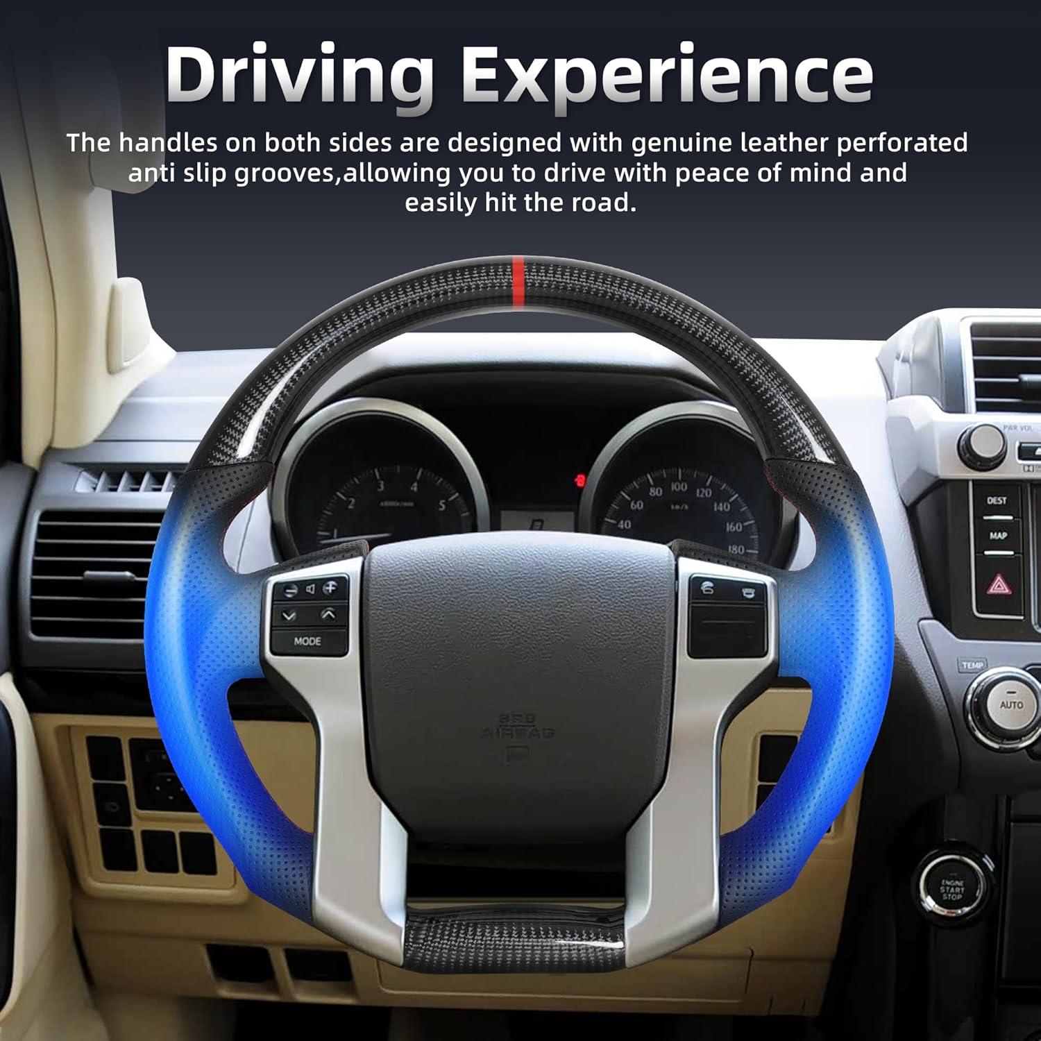 Volante de Fibra de Carbono OHC MOTORS para Toyota Prado 2010-2017