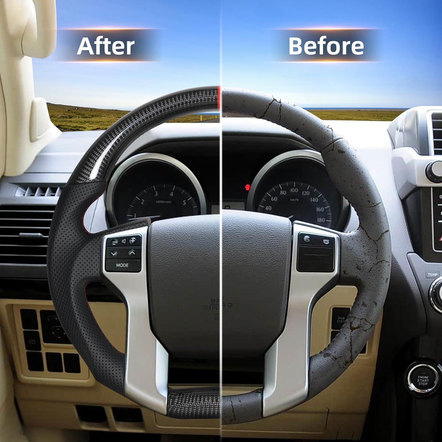 Volante de Fibra de Carbono OHC MOTORS para Toyota Prado 2010-2017