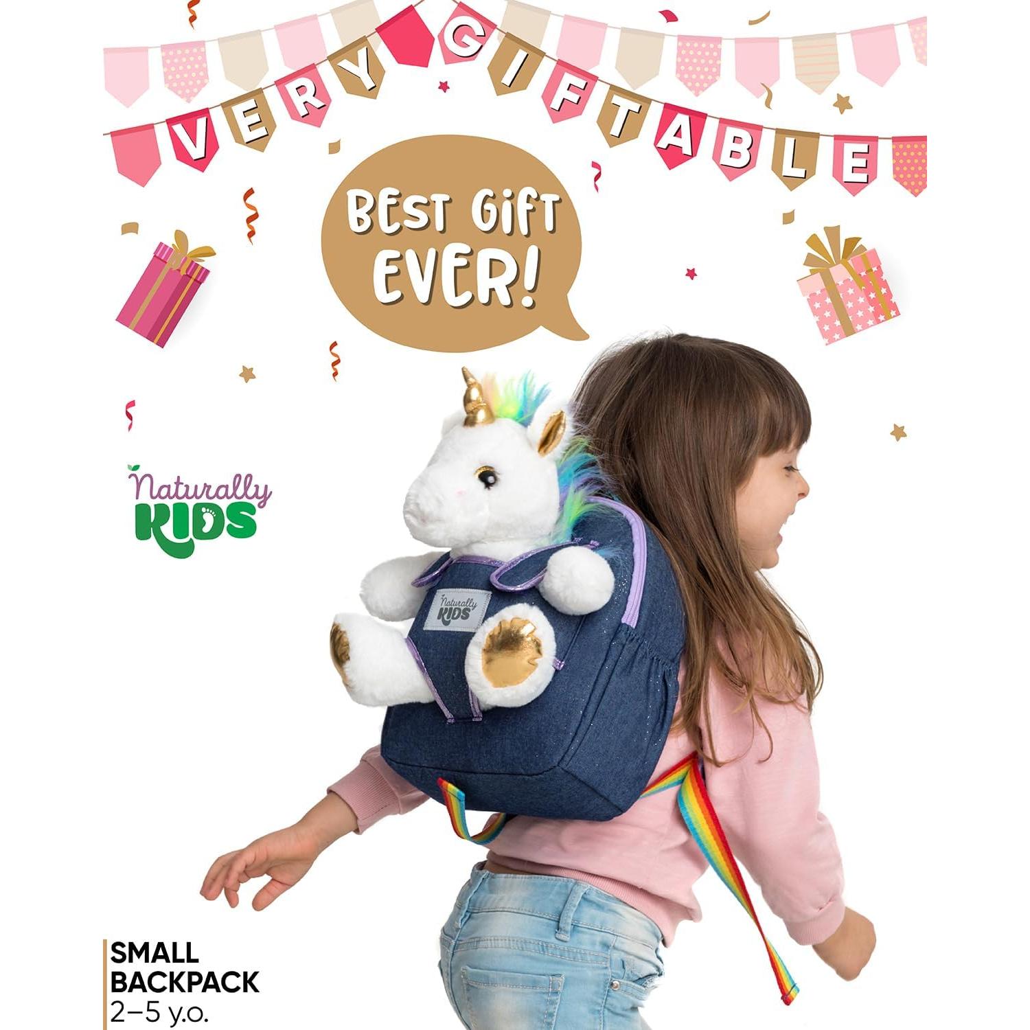 Mochila Unicornio Naturally KIDS 25,4x20,3 cm para Niñas