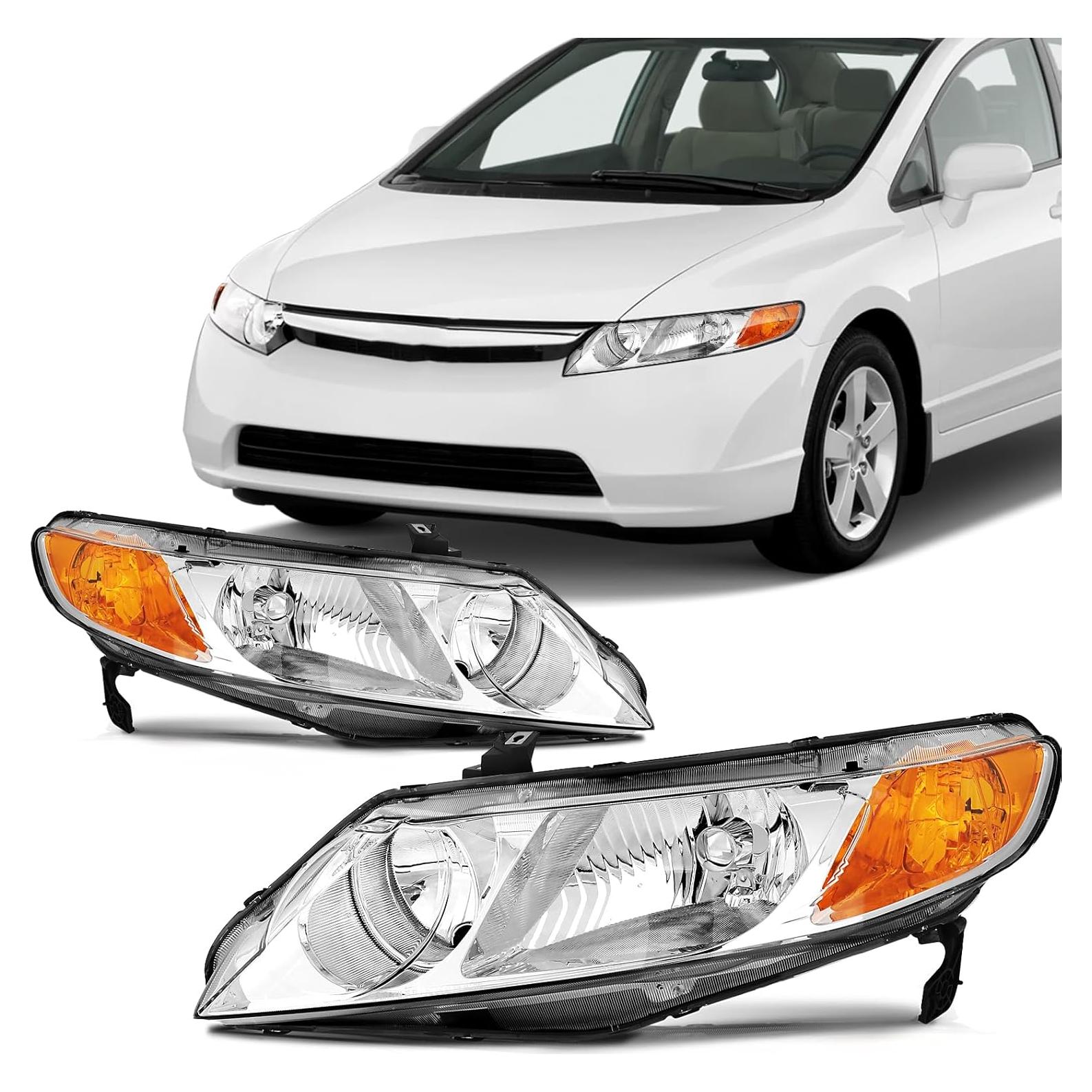 Faros SCITOO para Honda Civic Sedán 2006-2011 Cromados