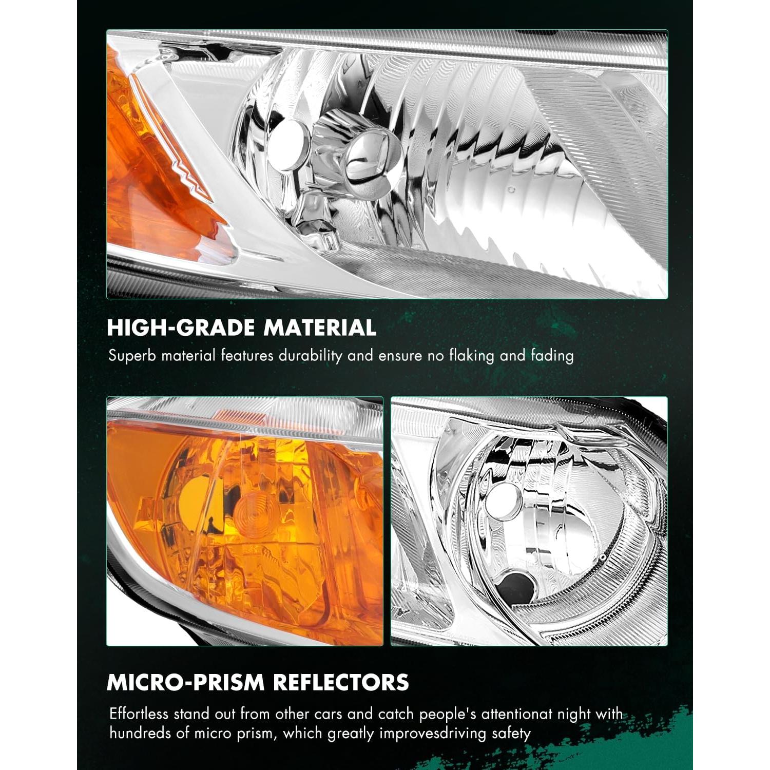 Faros SCITOO para Honda Civic Sedán 2006-2011 Cromados