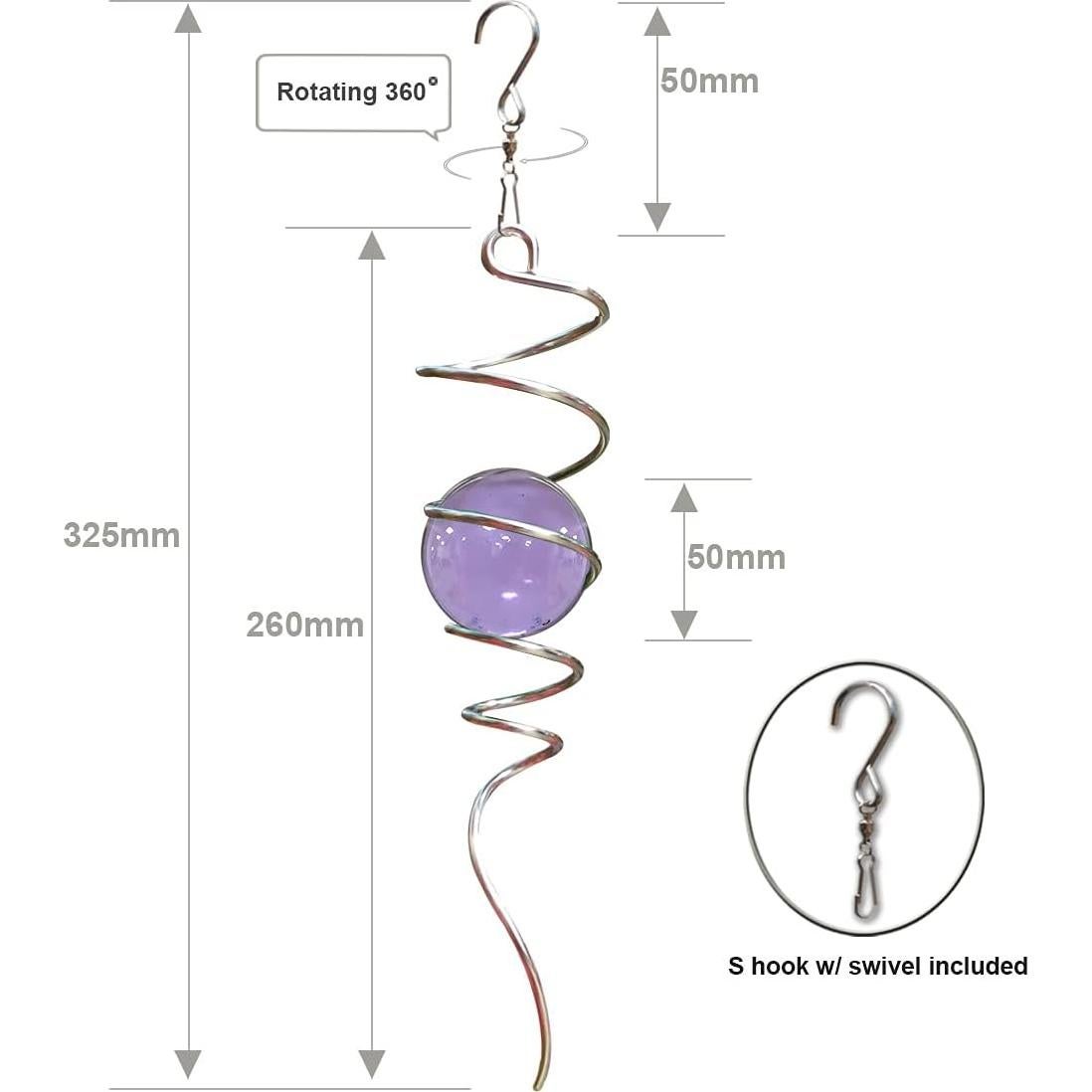 Fonmy Esfera de Observación Púrpura 2" Vidrio y 33cm Acero
