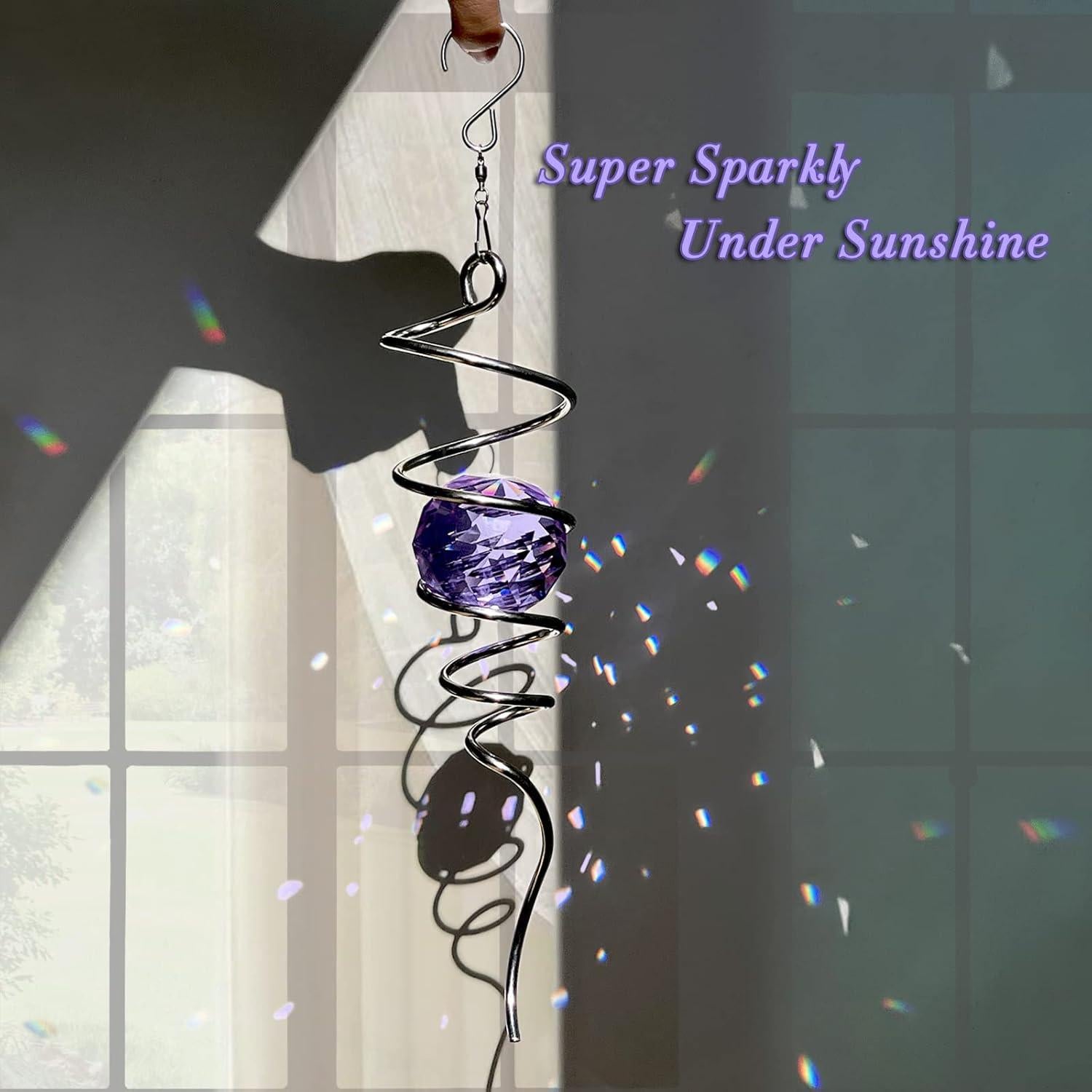 Fonmy Cazador de Sol Espiral 33 cm con Orbe de Cristal