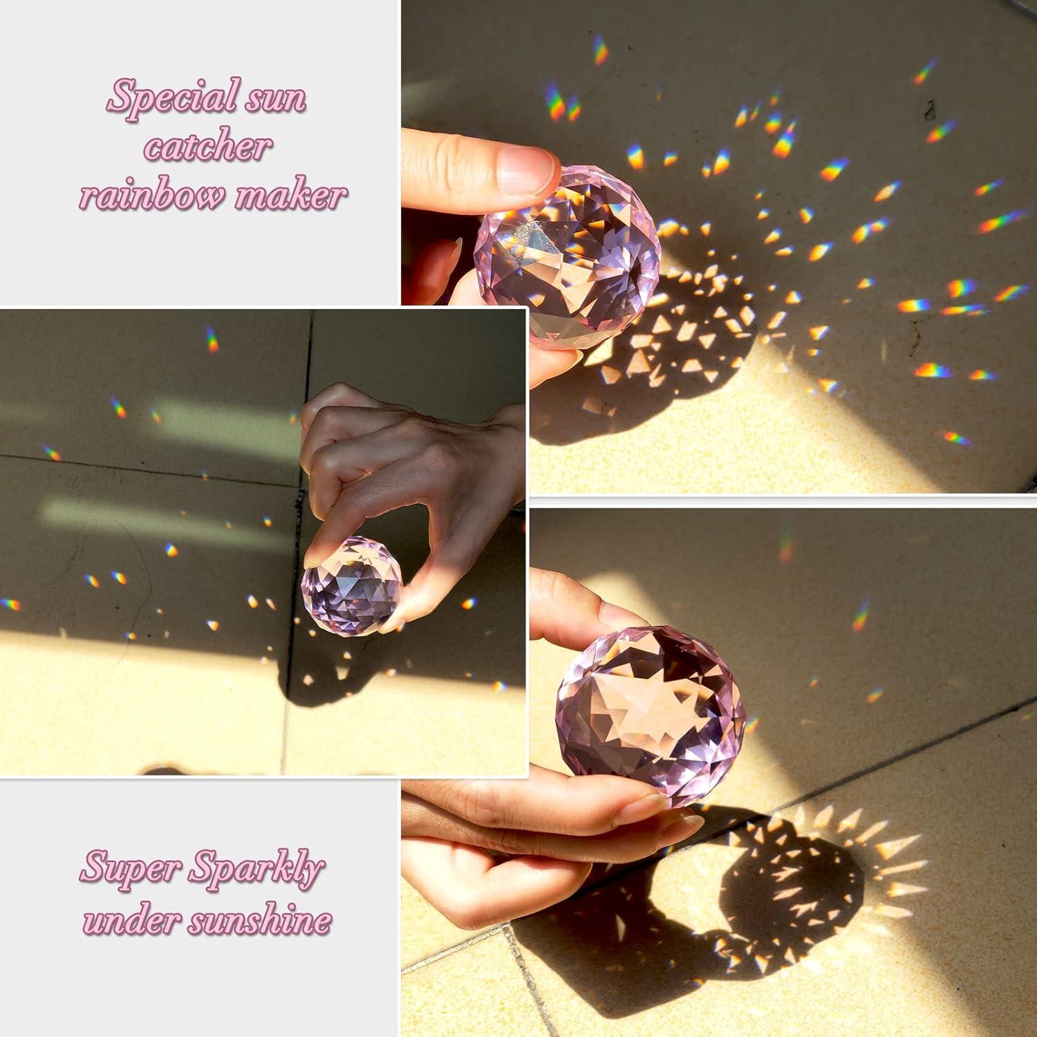 FONMY Bola de Observación Espiral 33 cm con Cristal Rosa