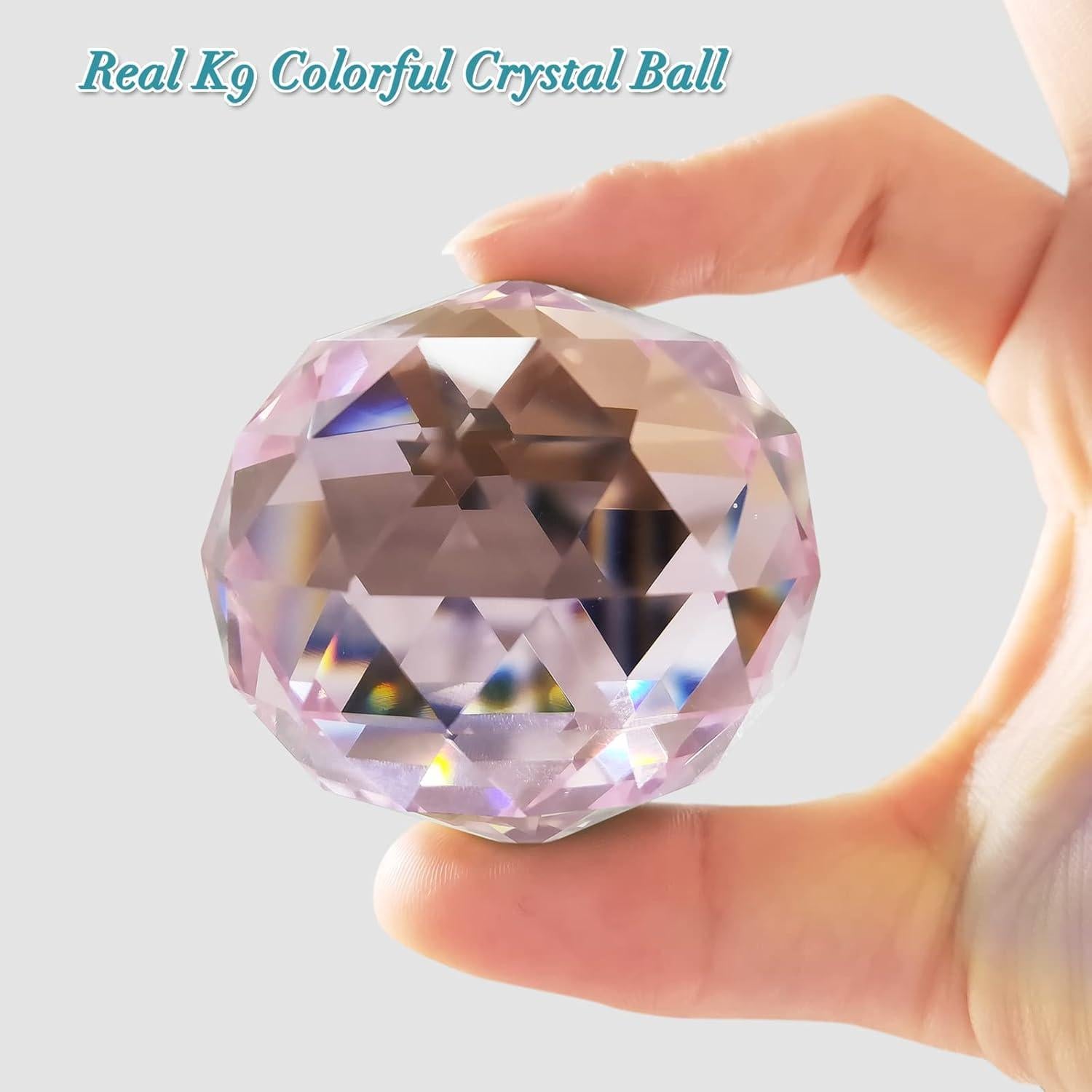 FONMY Bola de Observación Espiral 33 cm con Cristal Rosa