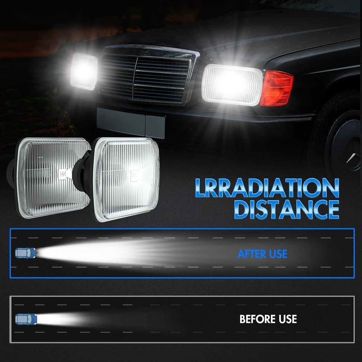 Carcasa de Faro de Cristal NSDXCT 5x7 18 cm Impermeable 2PCS