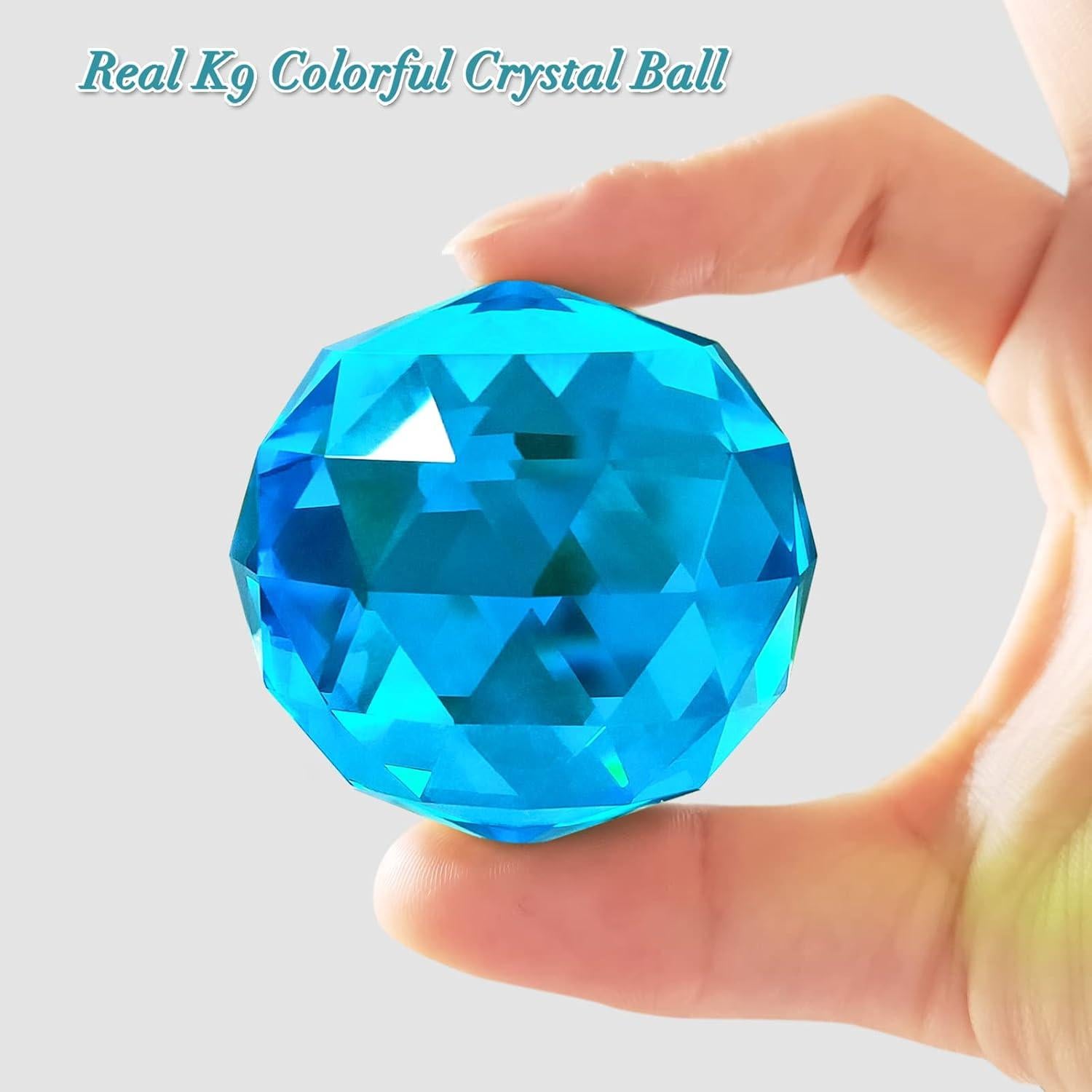 Fonmy Girador Decorativo de Viento con Cristal Azul 33 cm