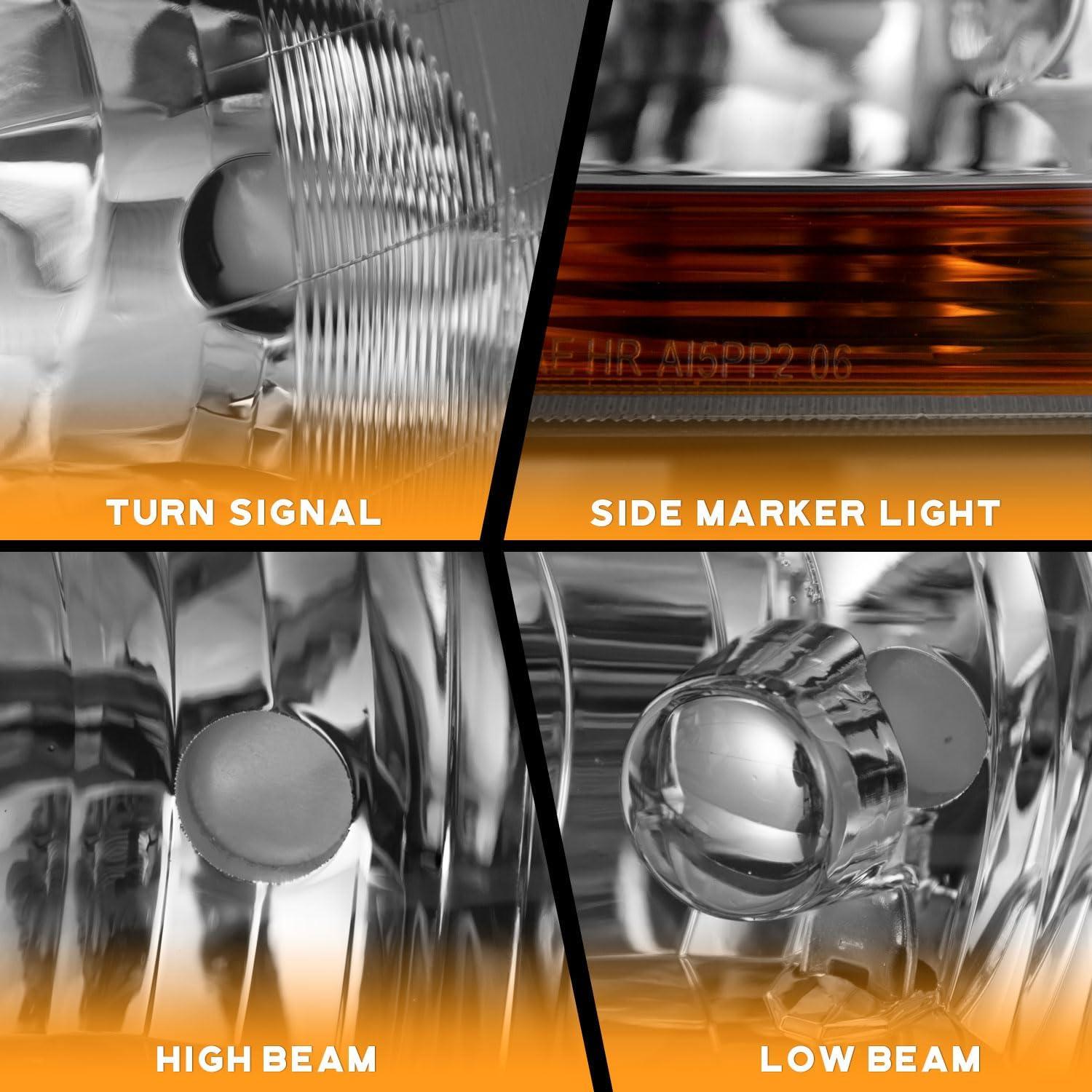 Faros WEELMOTO para Honda Accord 1998-2002, Carcasa Cromada