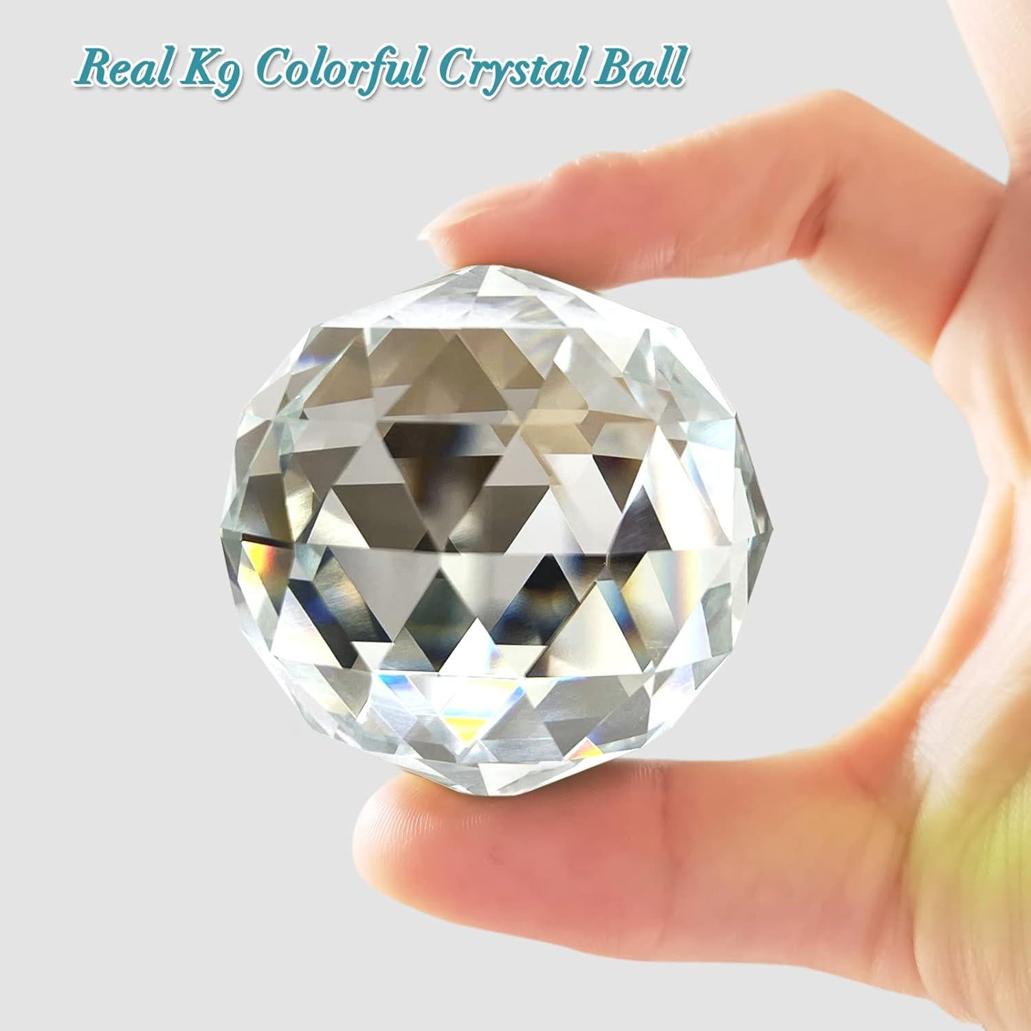 FONMY Girador Decorativo Espiral 33 cm con Orbe de Cristal