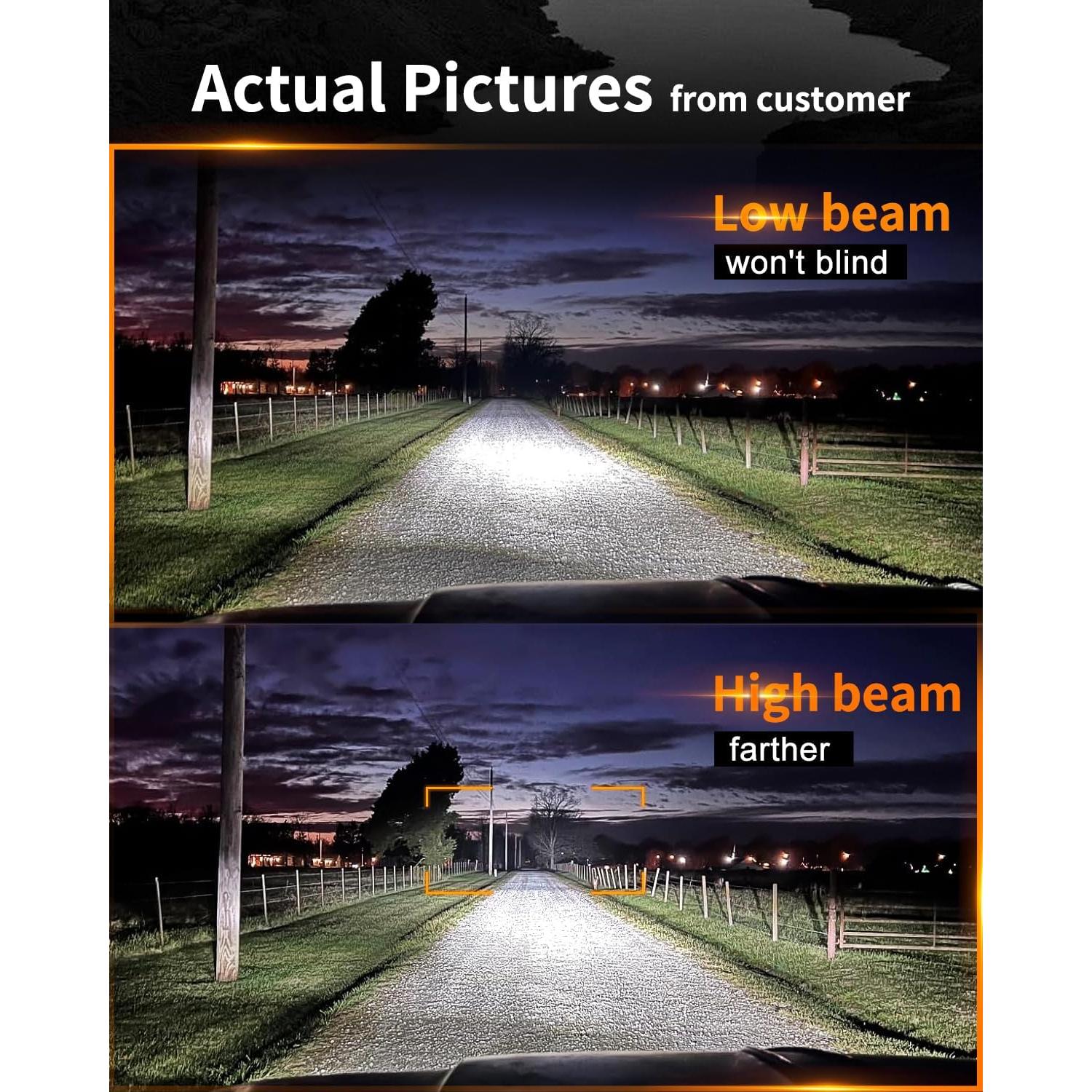 Faros LED 7" UNI-SHINE J004 para Jeep Wrangler y Chevy