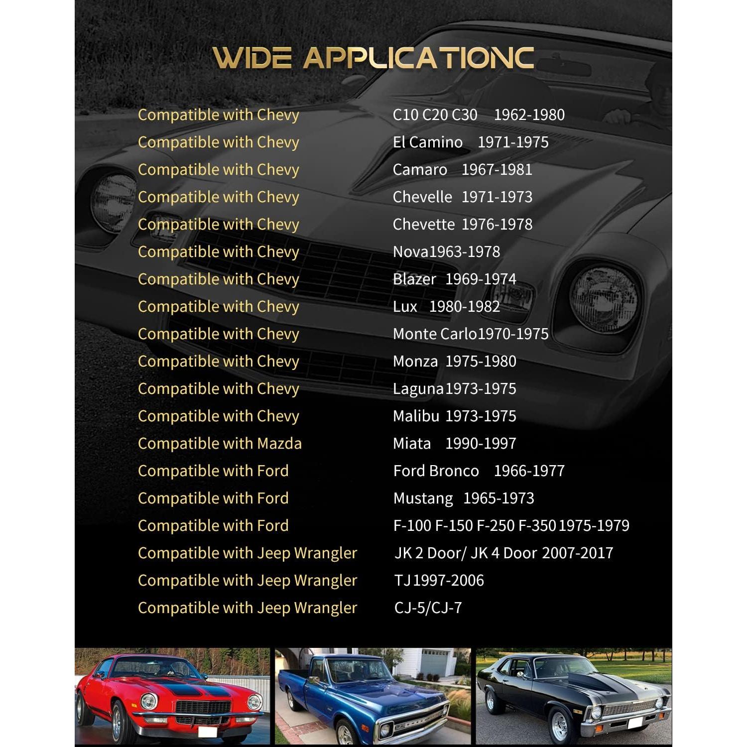 Faros LED 7" UNI-SHINE J004 para Jeep Wrangler y Chevy