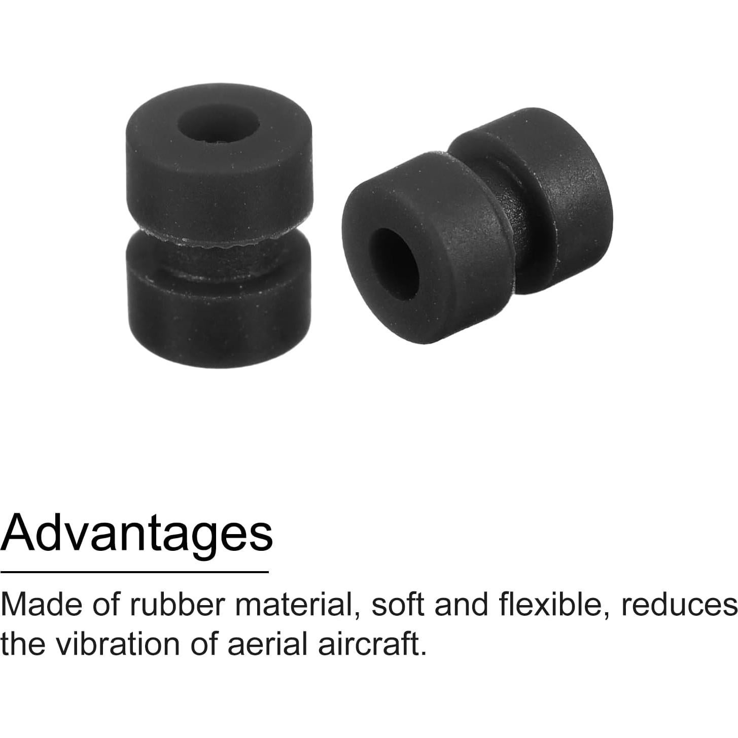 Bolas de Goma Antivibración MECCANIXITY M2x5.6mm 24 Pzas