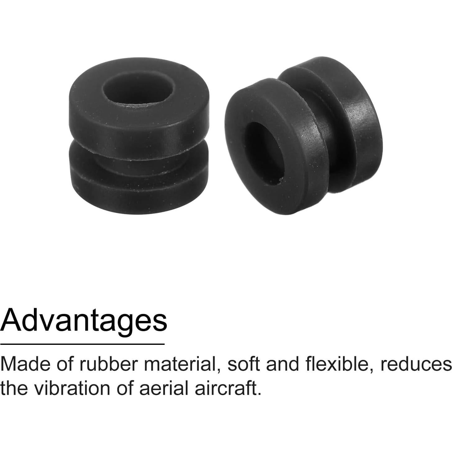 Bolas de Caucho Antivibración MECCANIXITY M3x4.6mm 12 Pcs