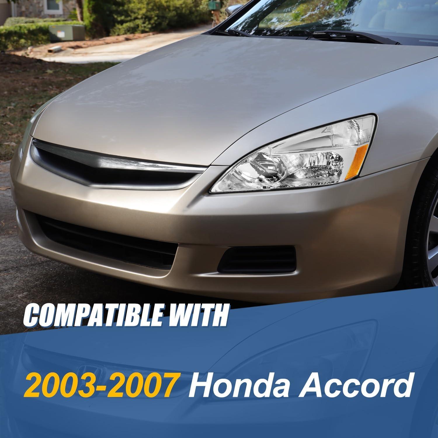 Conjunto de Faros Halógenos Auto Dynasty para Honda Accord 2003-2007