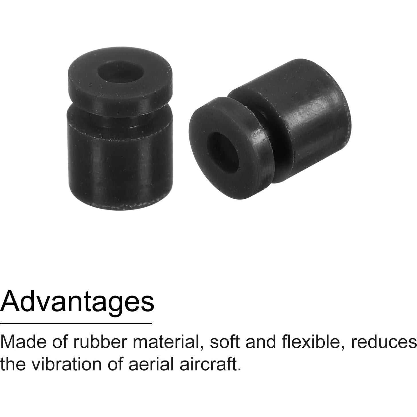 Bolas de Goma Antivibración MECCANIXITY M2x6mm Paquete 12