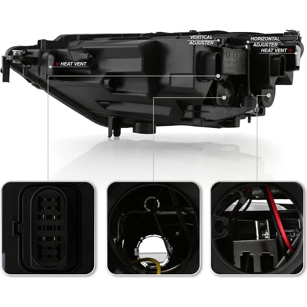Faro LED No Proyector ACANII para Volkswagen Jetta 2019-2023 - Lado Pasajero