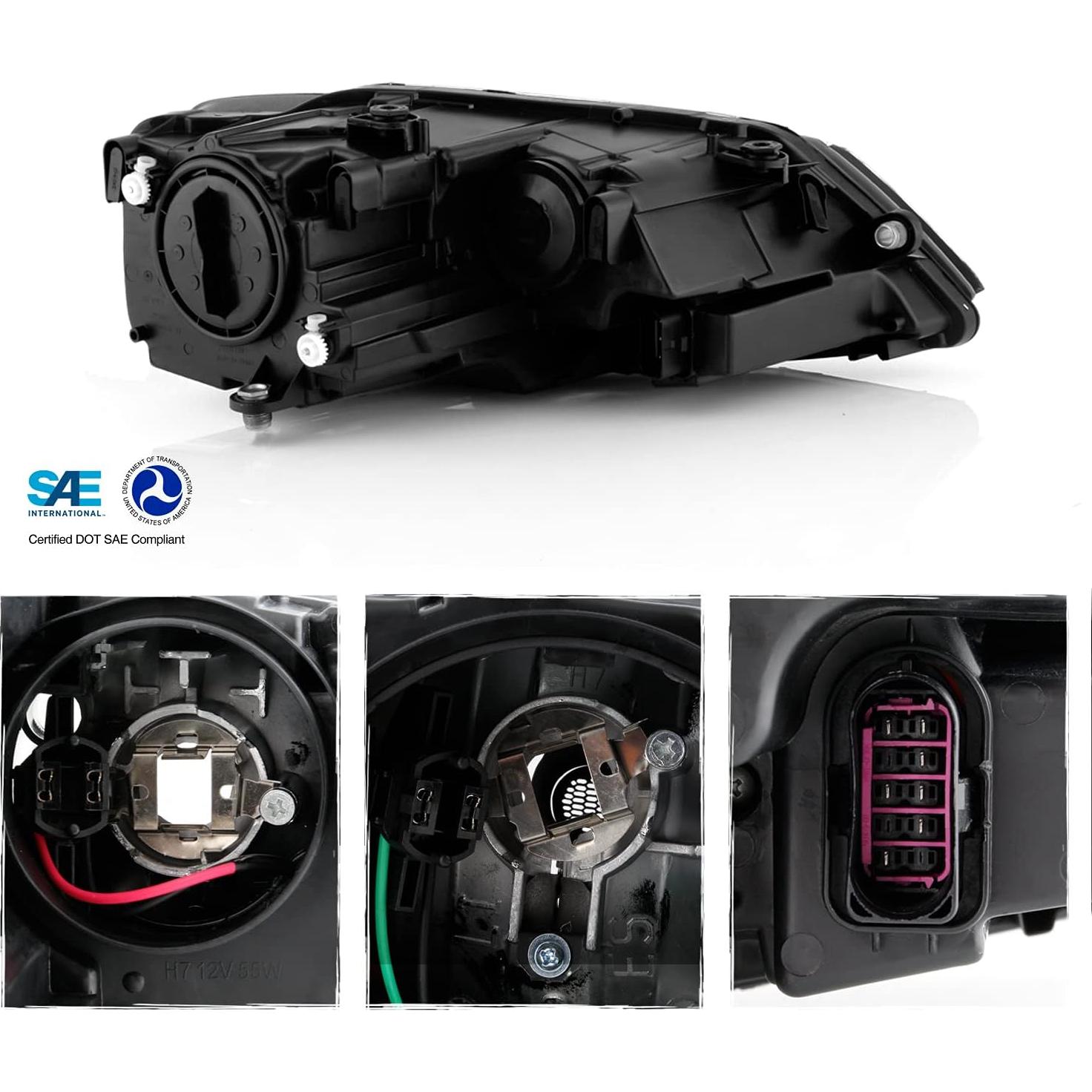 Faro Izquierdo AKKON para Volkswagen Jetta 2017-2018 Halógeno DRL LED