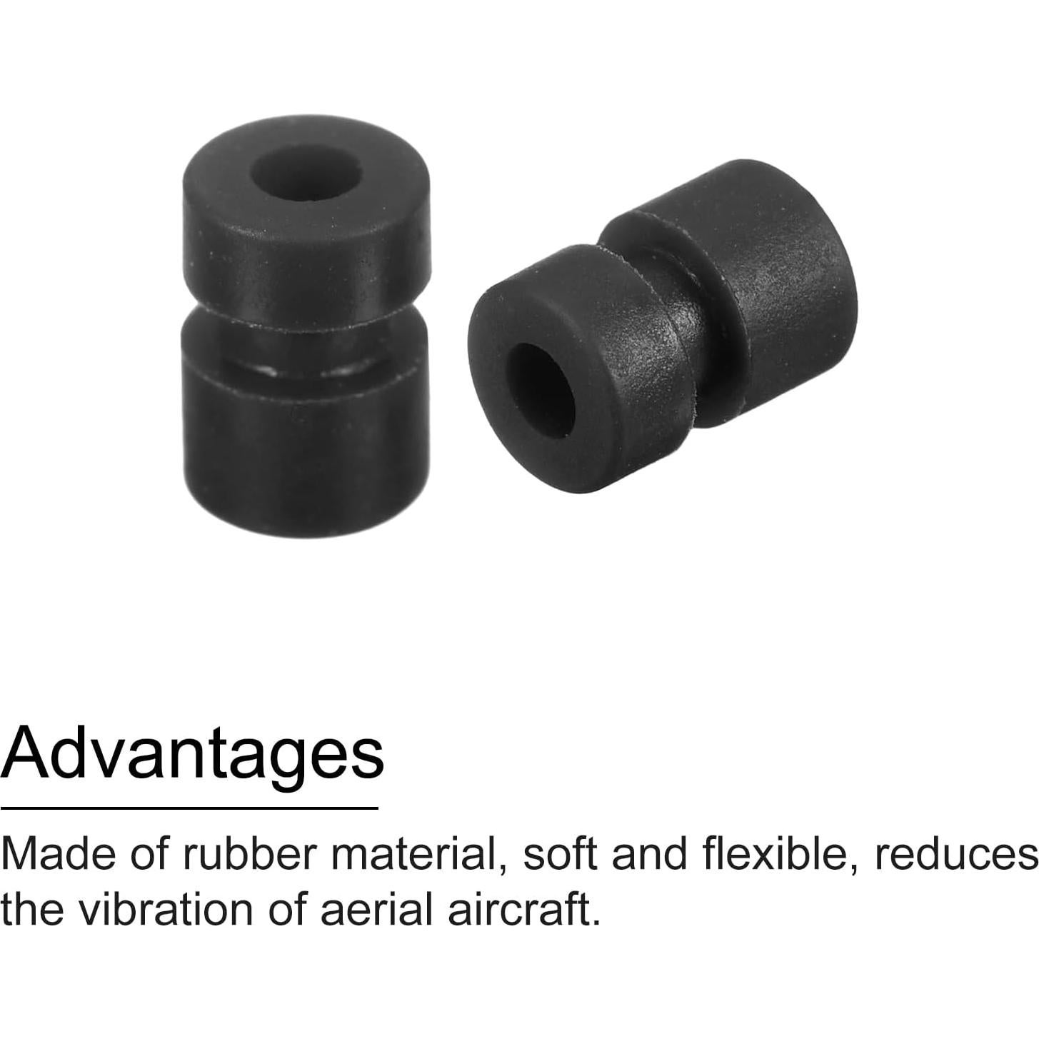 Bolas de Goma Antivibración MECCANIXITY M2x6.6mm Paquete 12