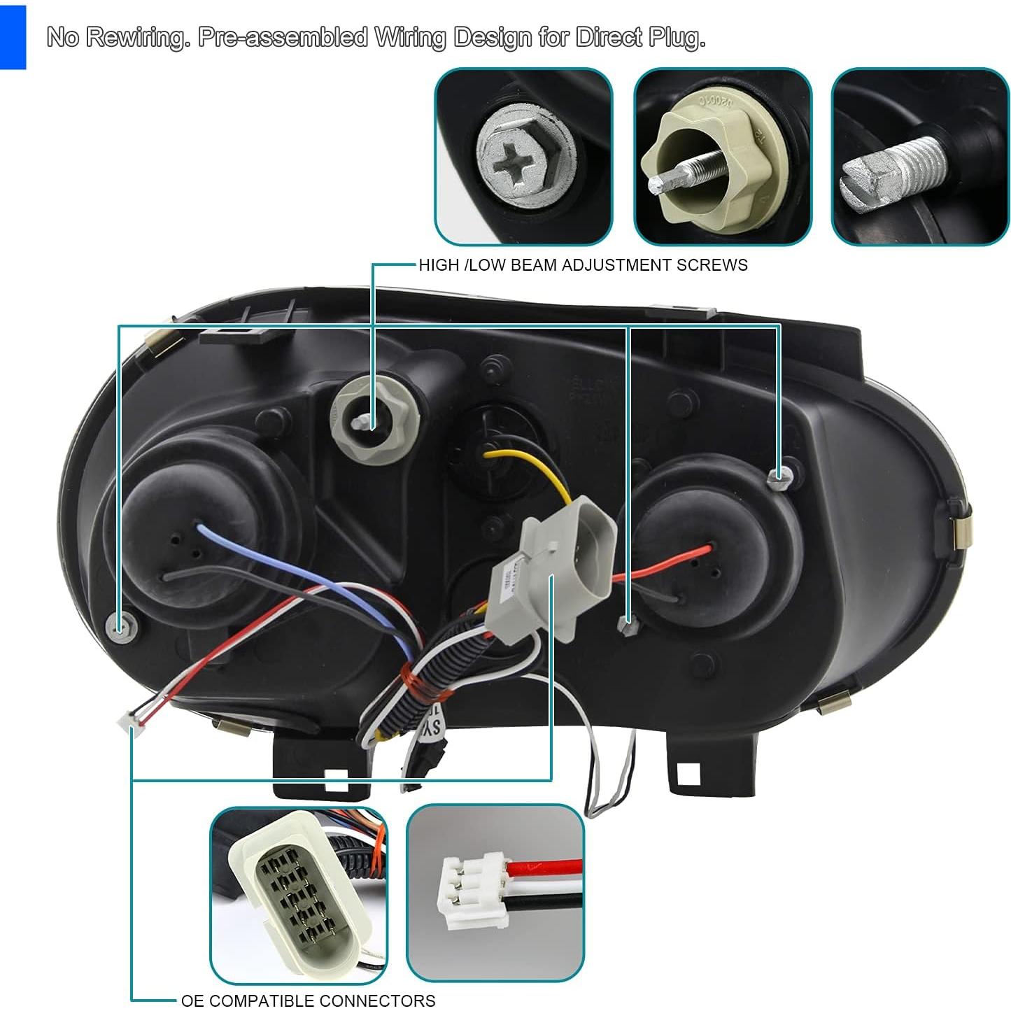 Faros Proyector LED SPEC-D TUNING para VW Golf GTI 1999-2006