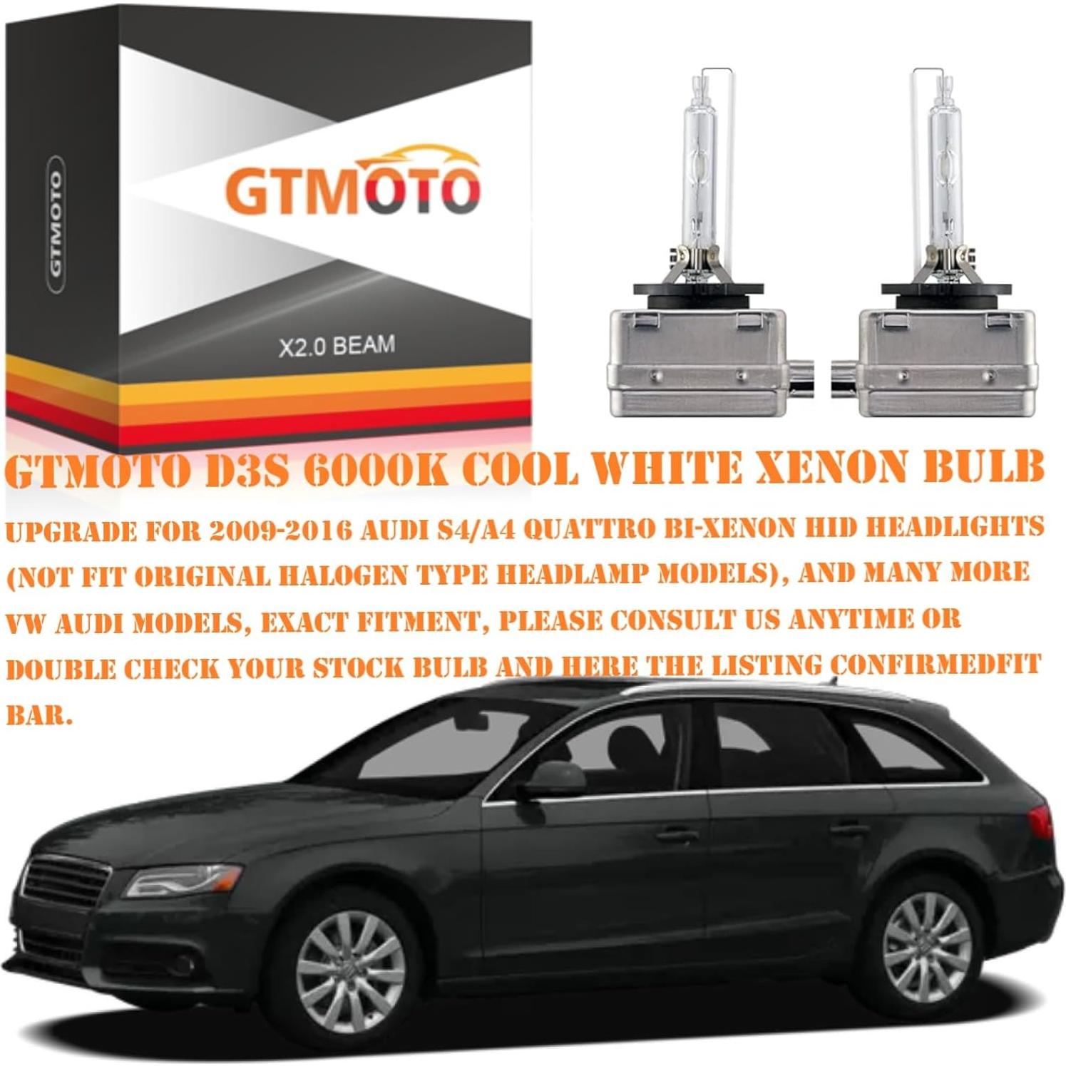 Bombillas Xenón D3S GTMOTO 6000K 35W para Audi Bi-Xenón