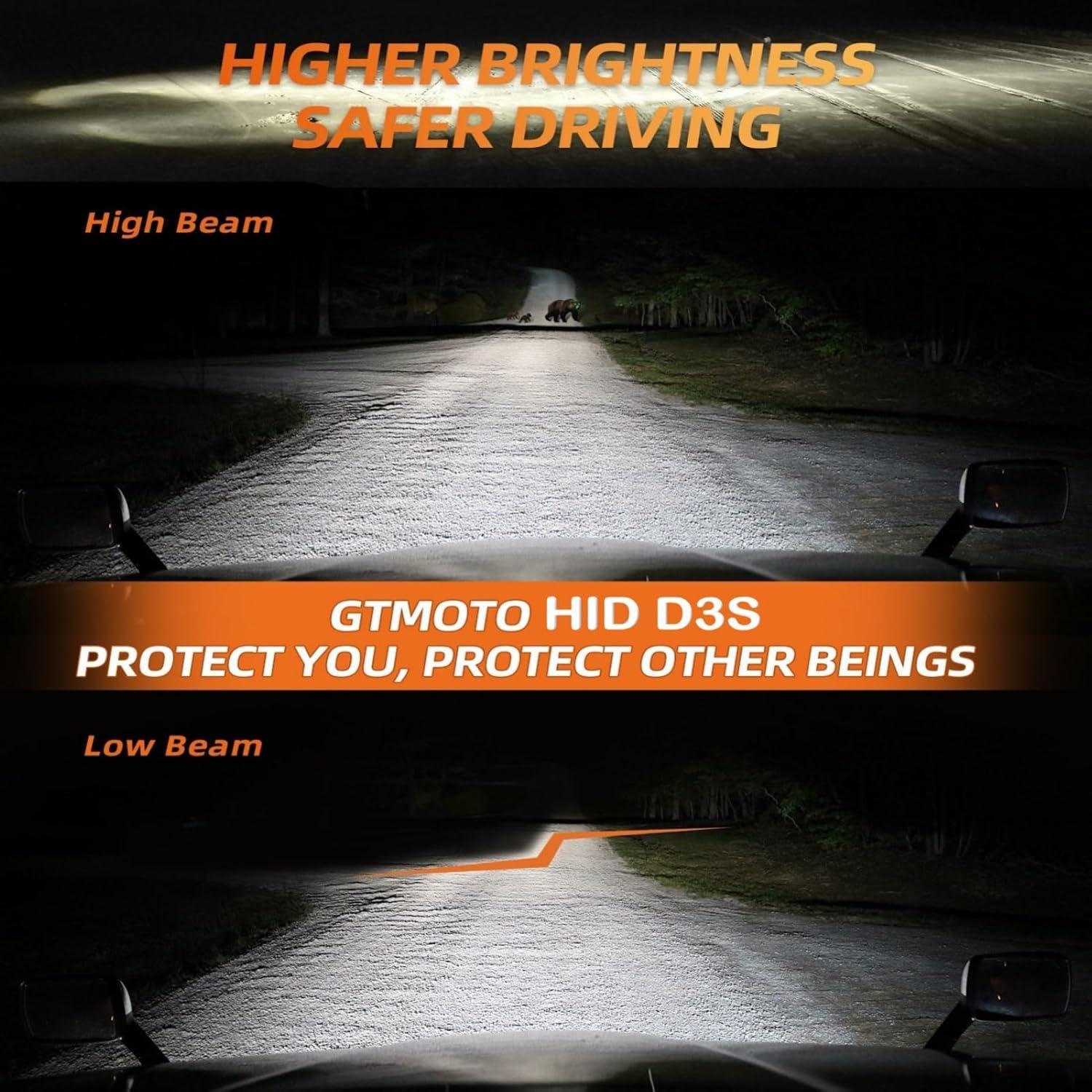 Bombillas D3S Xenón HID GTMOTO 6000K para Audi A3 A4 S4