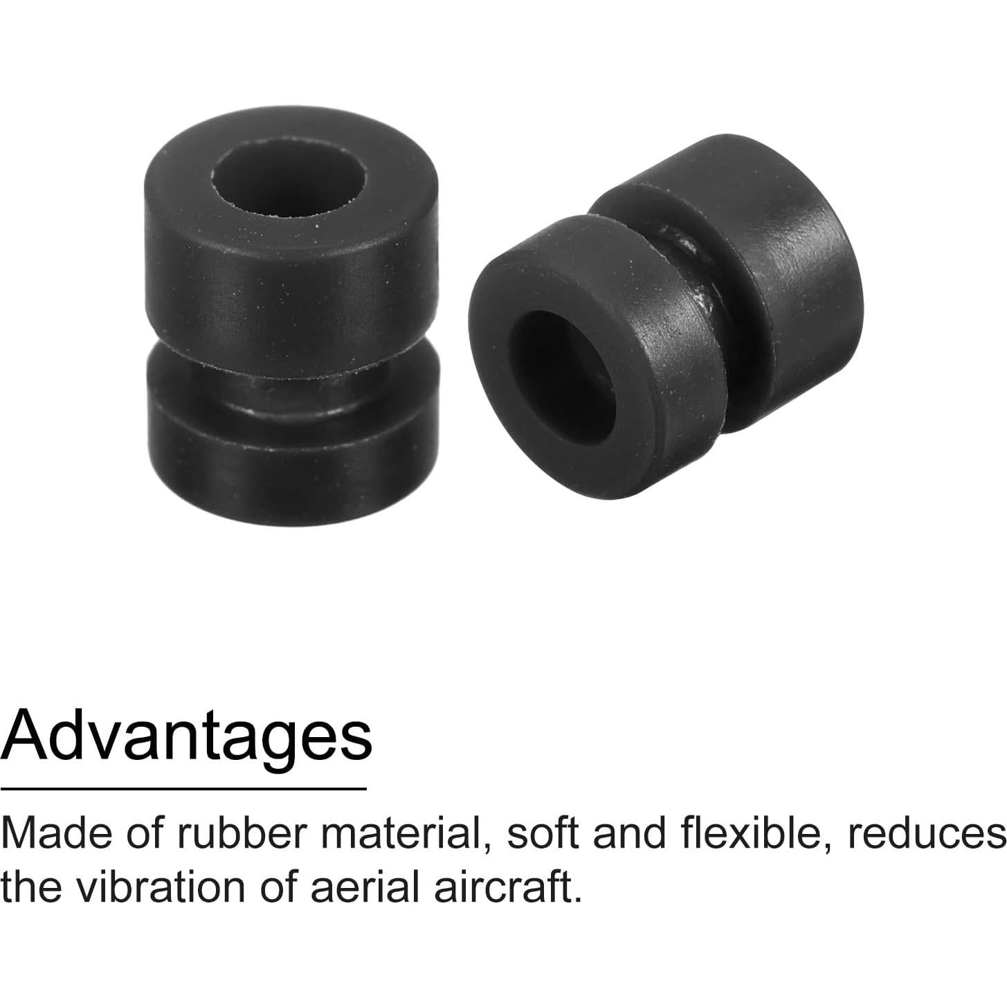 Bolas de Caucho Antivibración MECCANIXITY M3x6.6mm - 12 Pcs