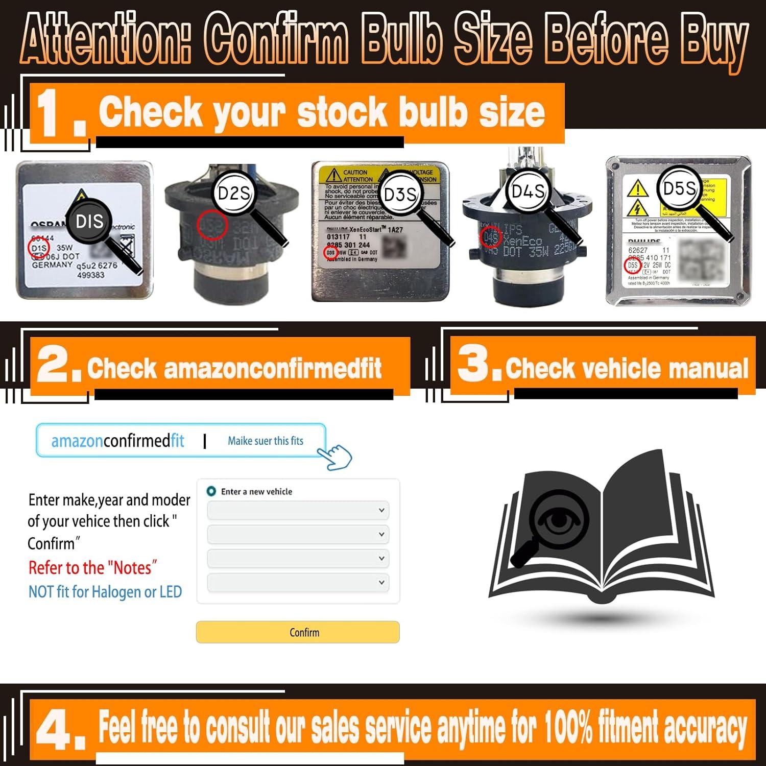 Bombillas D3S Xenón HID Xenooto para Audi Q5 A5 6000K 35W