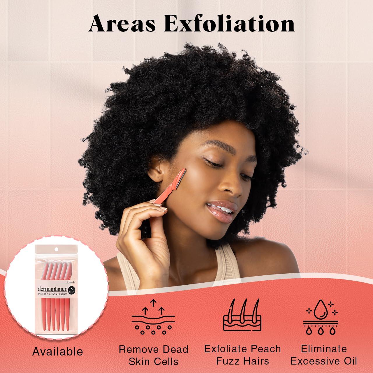 Navajas Dermaplaning Kitsch - 12 Piezas para Vello Facial